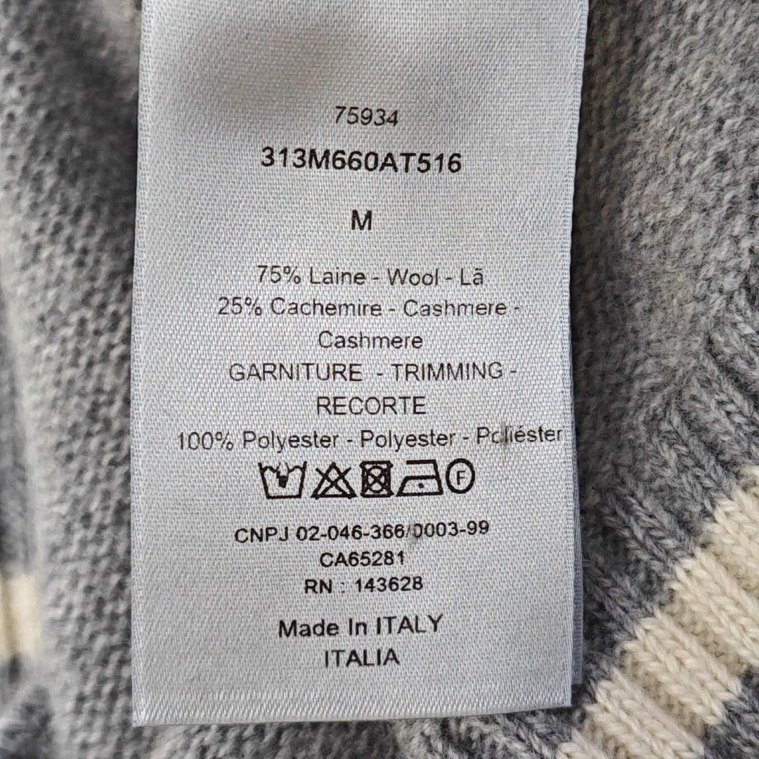 Dior Dior Homme Wool Cashmere Logo Sweater Size M Size US M / EU 48-50 / 2 - 3 Thumbnail