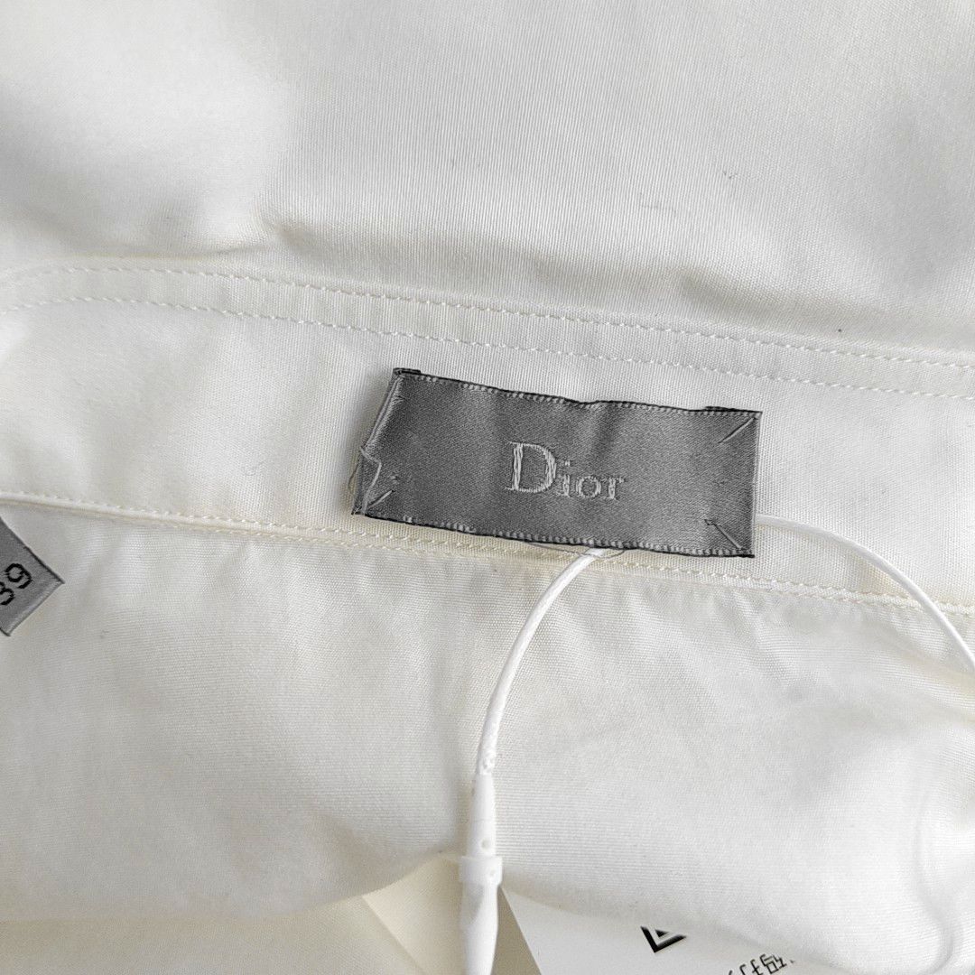 Dior Dior Homme White Cotton Long Sleeve Shirt Size M Size US M / EU 48-50 / 2 - 6 Thumbnail