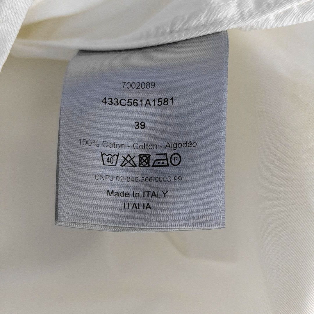 Dior Dior Homme White Cotton Long Sleeve Shirt Size M Size US M / EU 48-50 / 2 - 4 Thumbnail