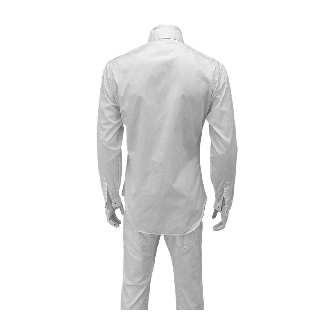 Dior Dior Homme White Cotton Long Sleeve Shirt Size M Size US M / EU 48-50 / 2 - 2 Thumbnail