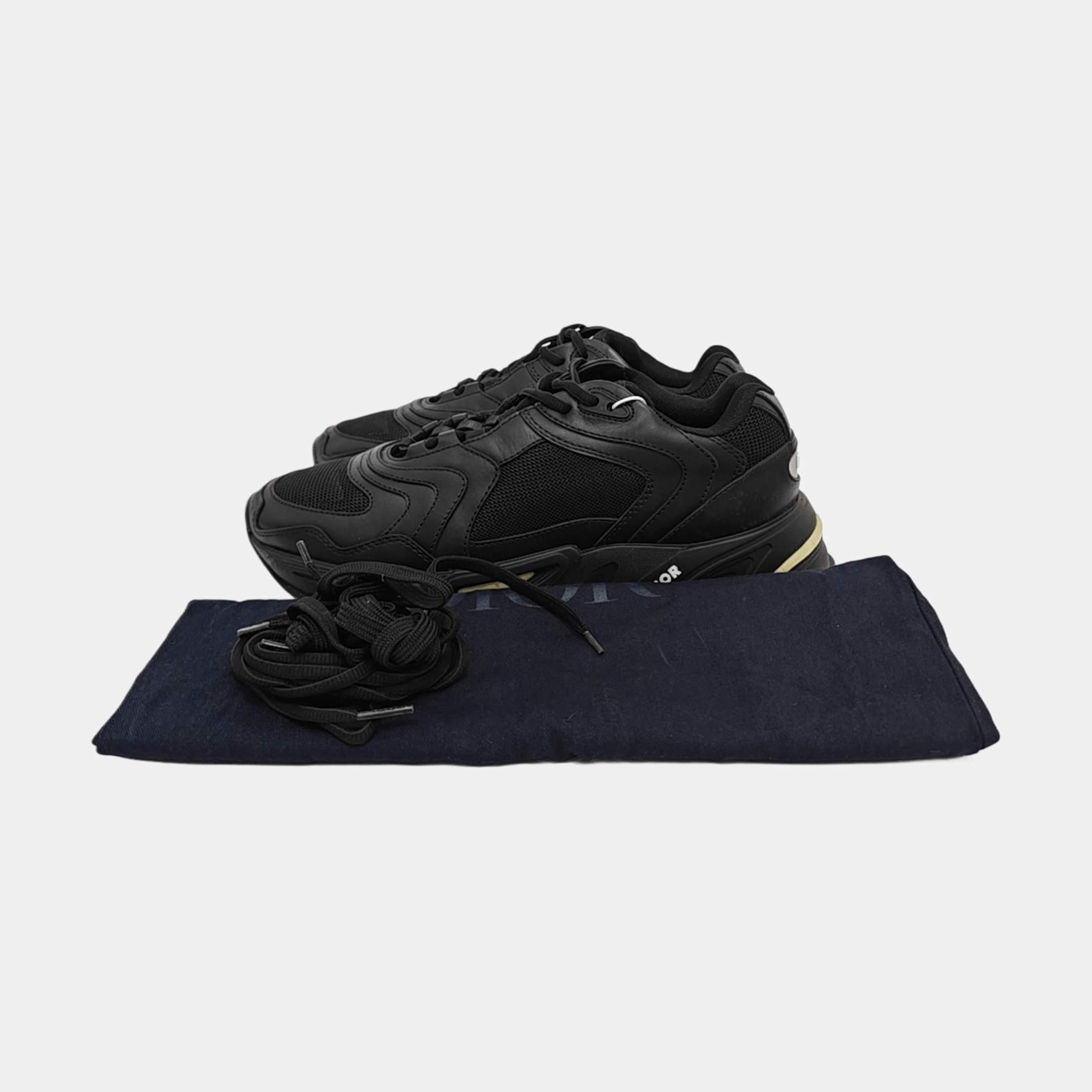 Dior Dior Homme Black Leather Mesh Sneakers 41 Size US 8 / EU 41 - 6 Thumbnail