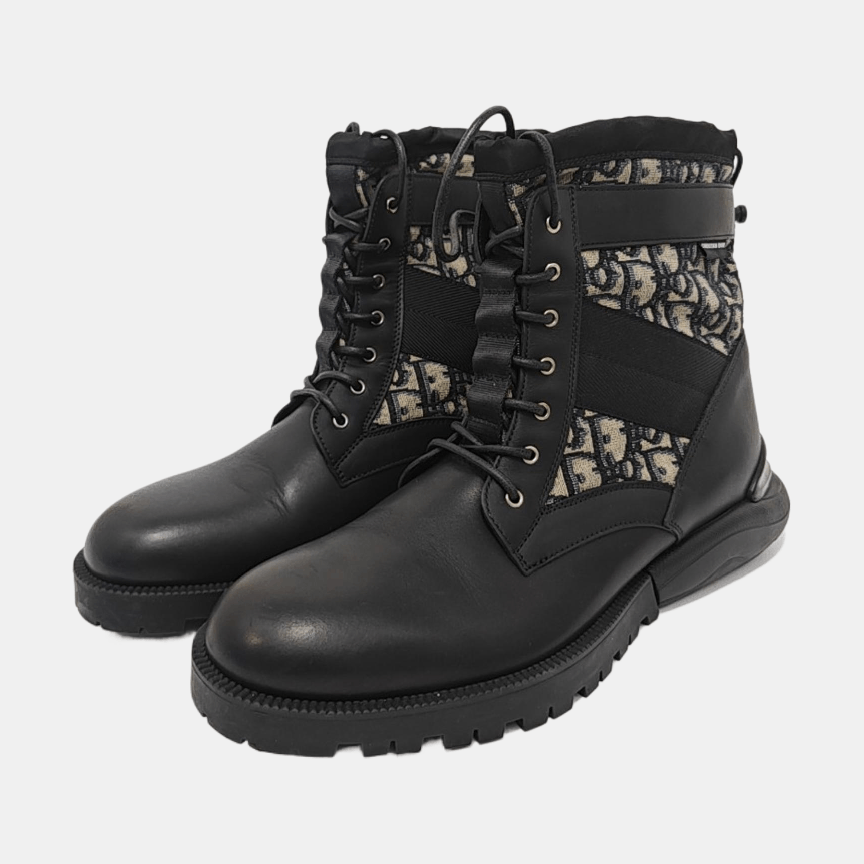 Dior Dior Oblique Canvas Leather Boots 42 Size US 9 / EU 42 - 2 Thumbnail