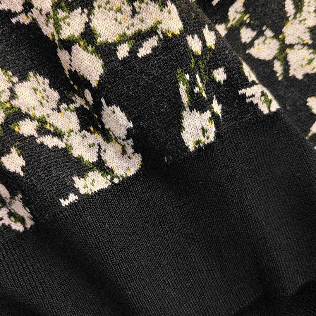 Dior Dior Homme Floral Pattern Wool Sweater Size M Size US M / EU 48-50 / 2 - 5 Thumbnail
