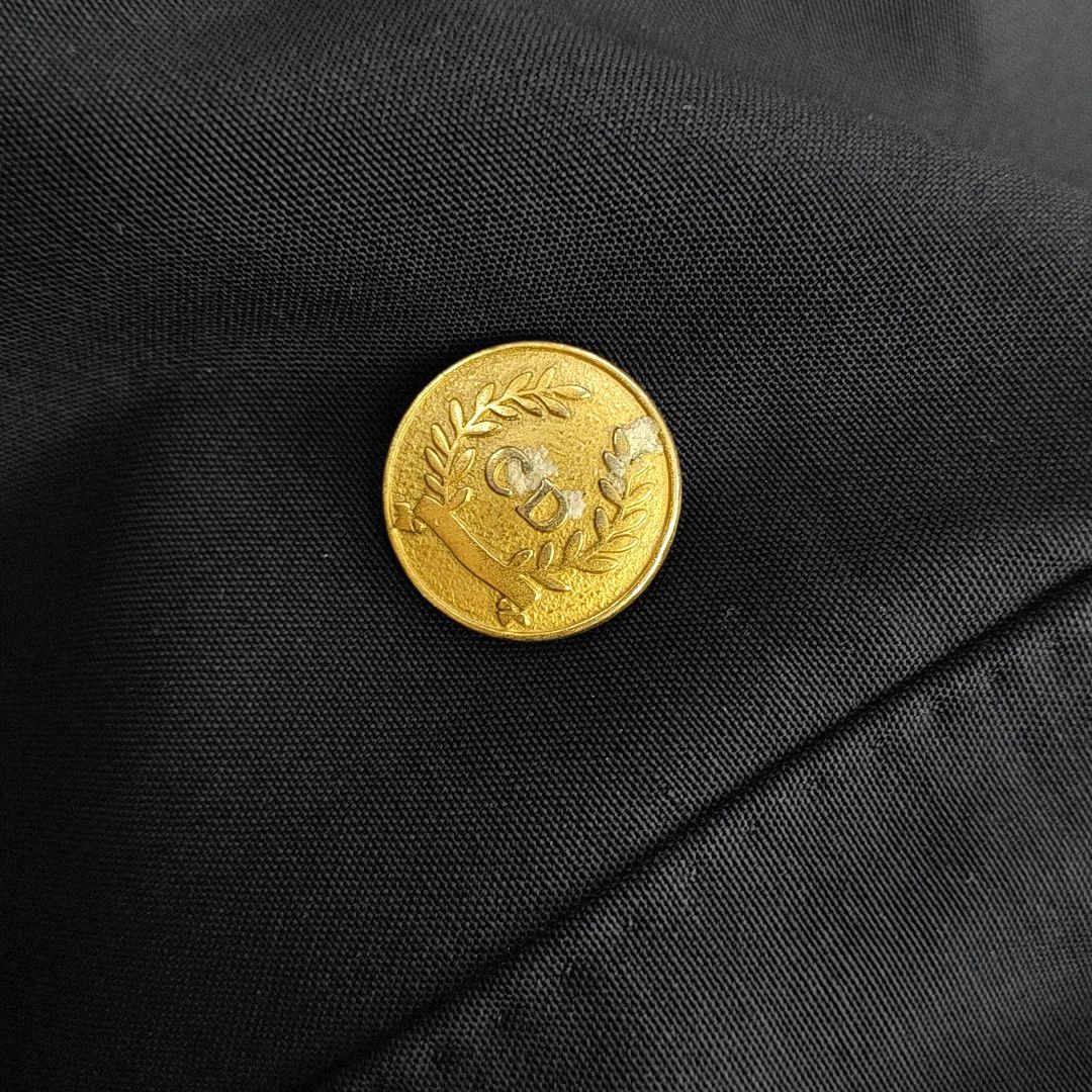 Dior Dior Gold Button Crest Wool Blazer 38R Size 38R - 10 Thumbnail