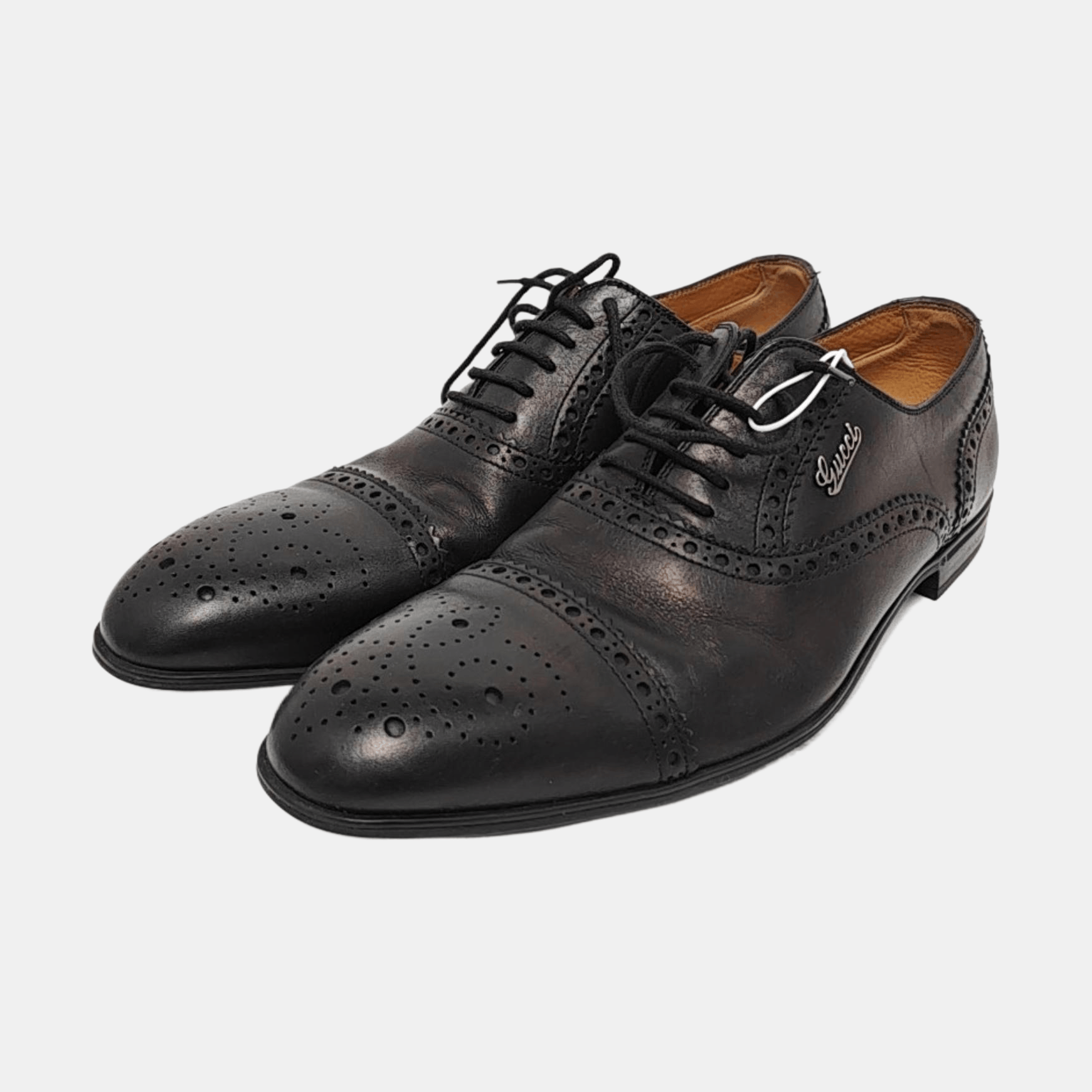 Gucci Gucci Brogue Detail Leather Business Shoes 38.5 Size US 6 / EU 39 - 2 Thumbnail