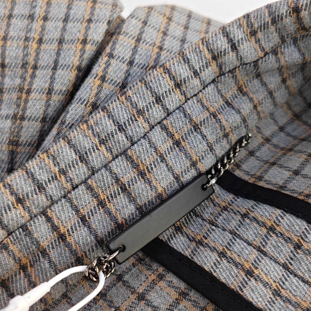 Ermenegildo Zegna Ermenegildo Zegna Gray Checked Cotton Blazer 38S Size 34R - 4 Thumbnail