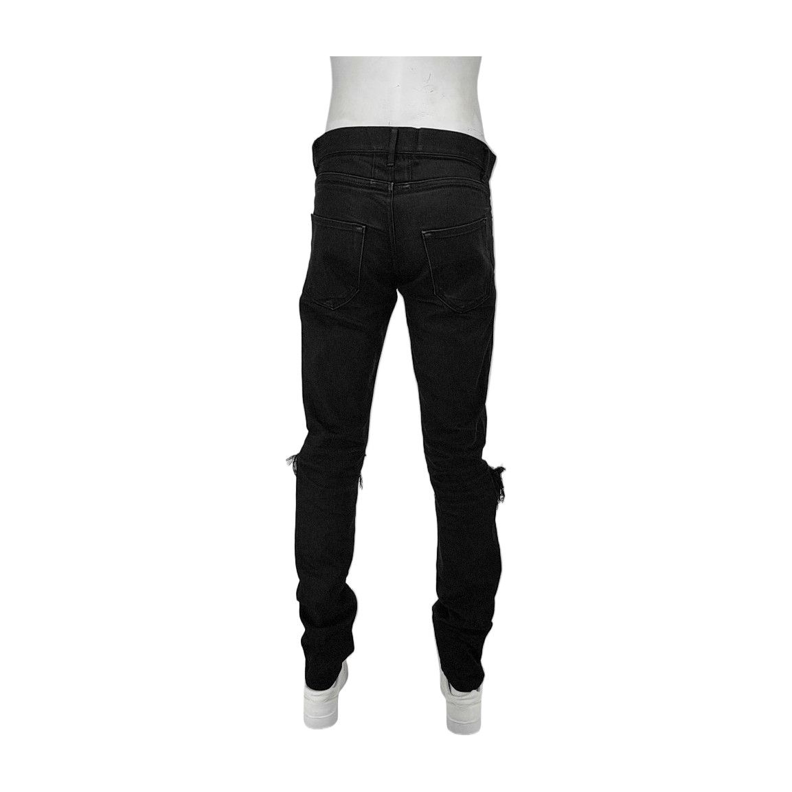 Saint Laurent Paris Saint Laurent Distressed Knee Black Casual Pants Size 31 Size US 31 - 2 Thumbnail