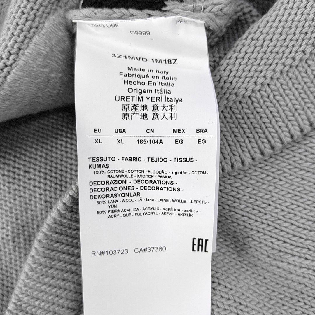 Emporio Armani Emporio Armani Graphic Intarsia Cotton Sweater XL Size US XL / EU 56 / 4 - 3 Thumbnail
