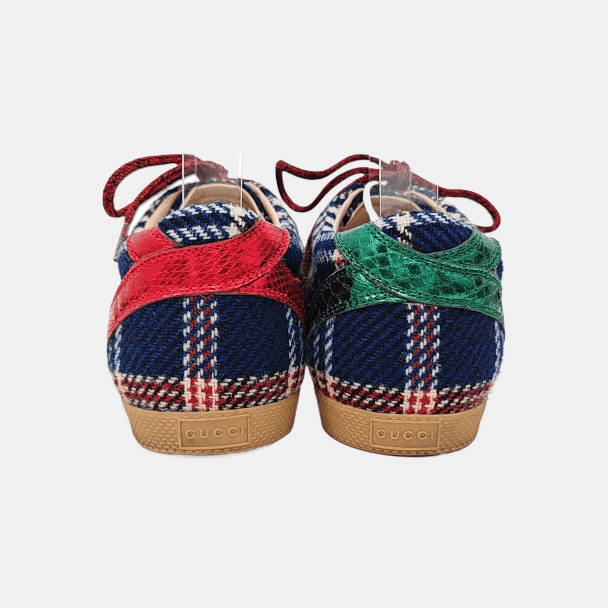 Gucci Gucci Plaid GG Logo Low-Top Sneakers Size 5.5 Size US 5.5 / EU 38 - 4 Thumbnail