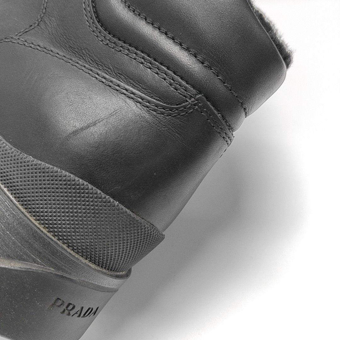 Prada Prada Leather Hi-Top Sneakers US 7.5 Size US 6.5 / EU 39-40 - 11 Thumbnail