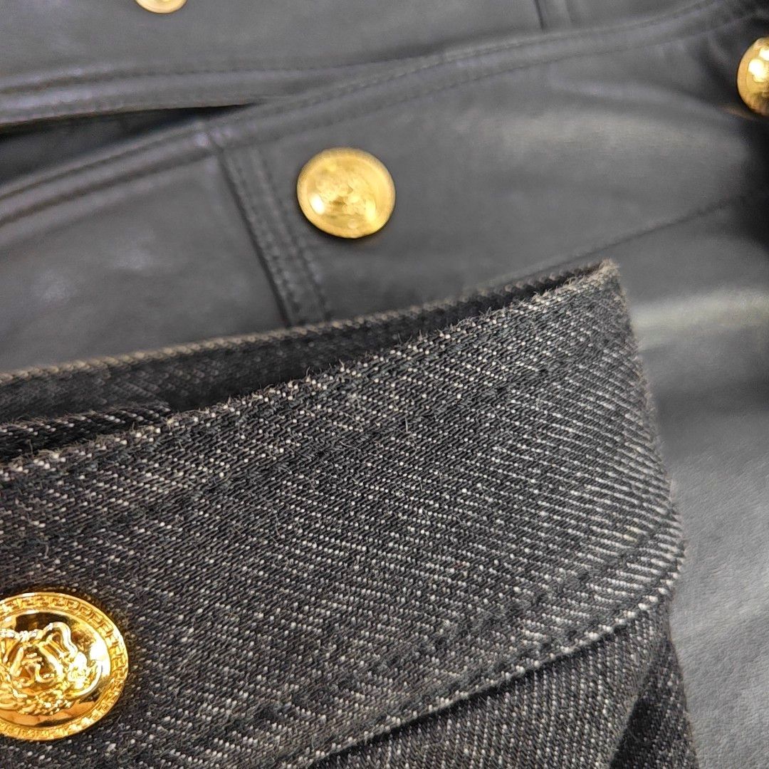 Versace Versace Medusa Button Leather Jacket 46 Size US S / EU 44-46 / 1 - 6 Thumbnail