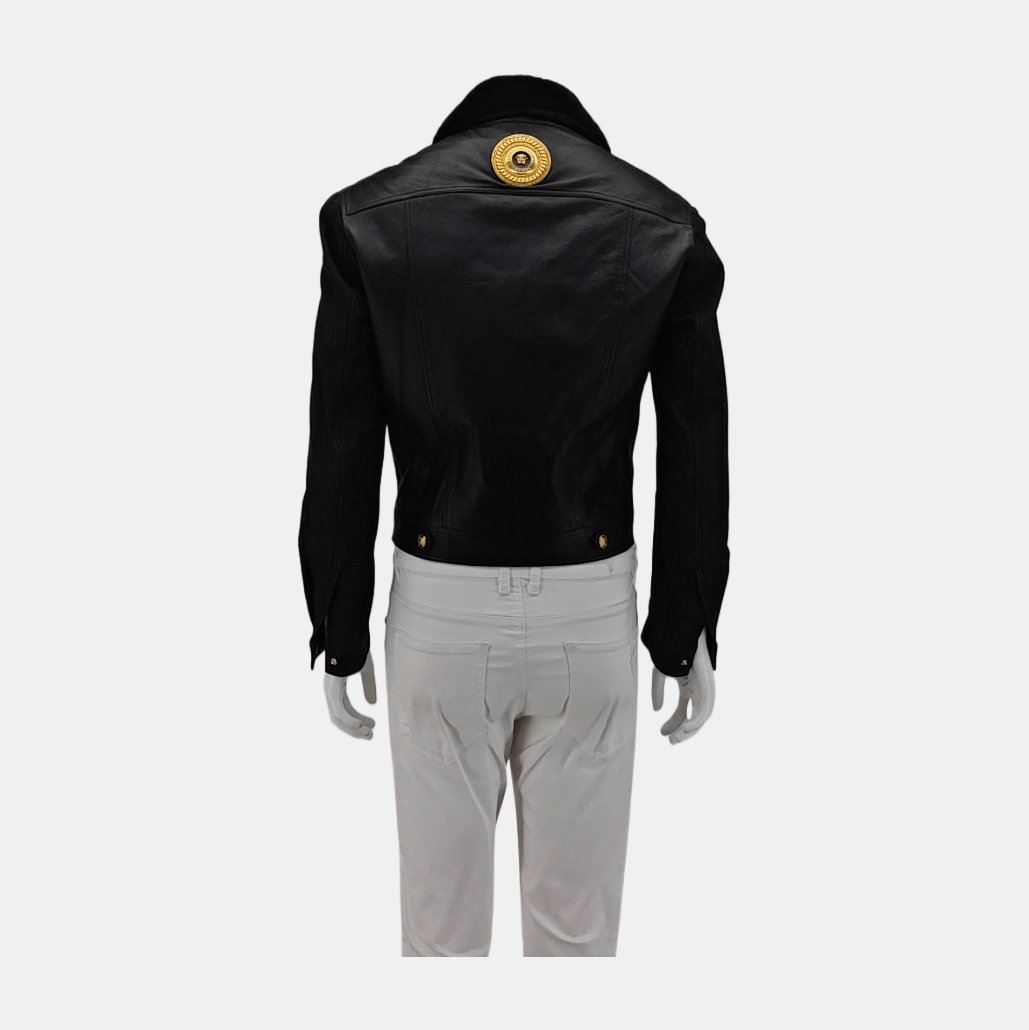 Versace Versace Medusa Button Leather Jacket 46 Size US S / EU 44-46 / 1 - 2 Thumbnail