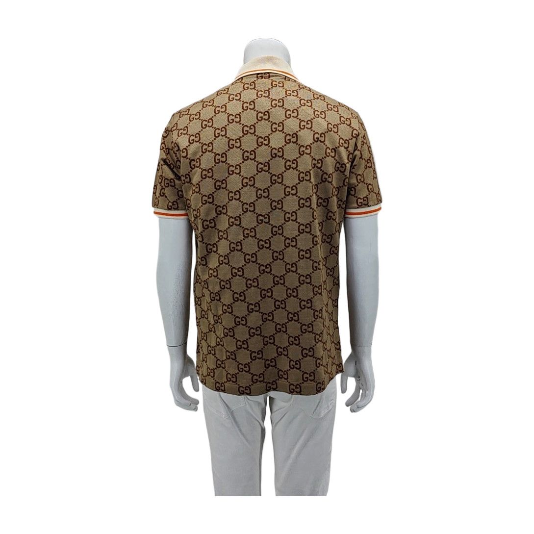 Gucci Gucci GG Monogram Silk Blend Polo Shirt S Size US S / EU 44-46 / 1 - 2 Thumbnail