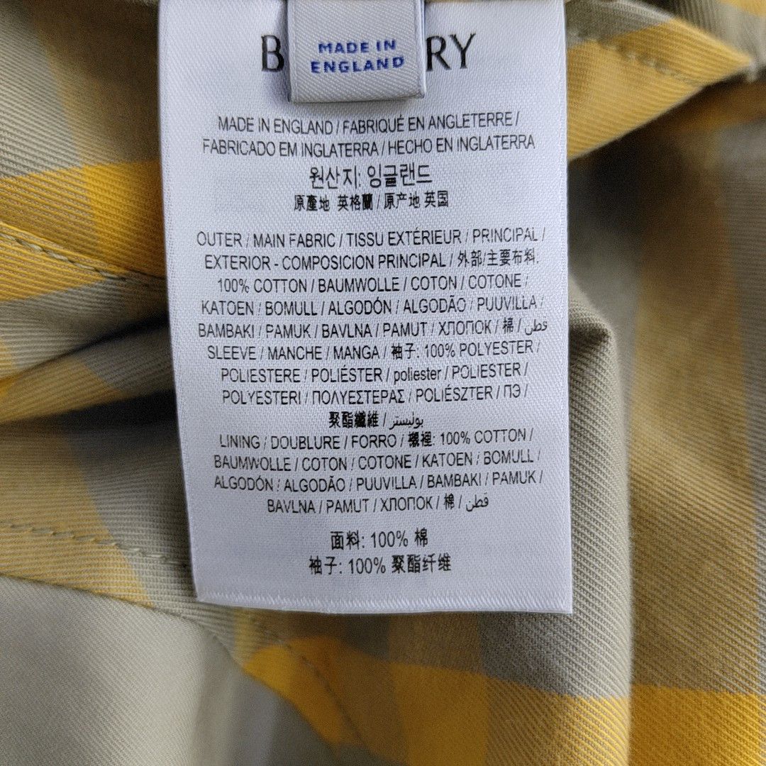 Burberry Burberry Yellow Check Trench Coat Size 56 Size US XL / EU 56 / 4 - 3 Thumbnail