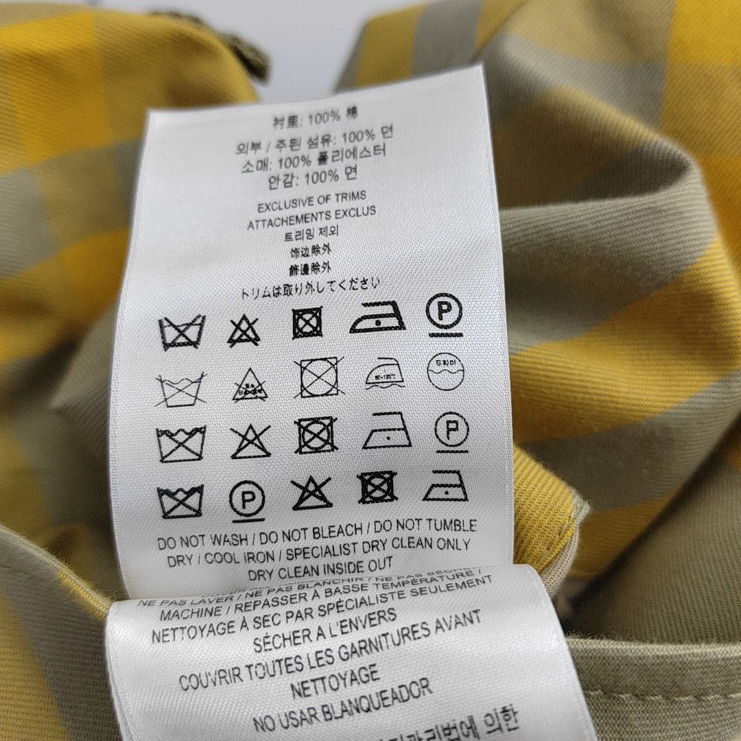 Burberry Burberry Yellow Check Trench Coat Size 56 Size US XL / EU 56 / 4 - 4 Thumbnail