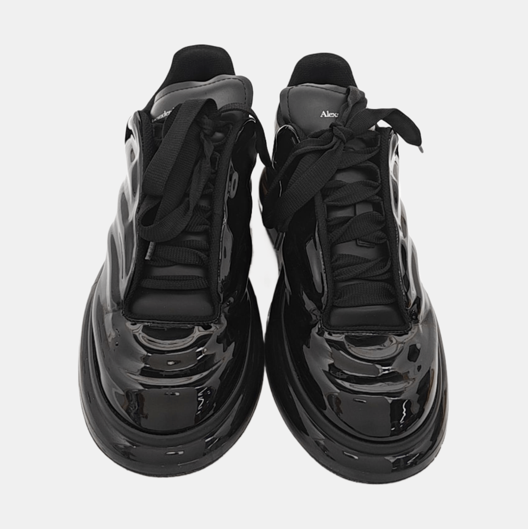 Alexander McQueen Alexander McQueen Glossy Leather Low-Top Sneakers 41 Size US 8 / EU 41 - 3 Thumbnail
