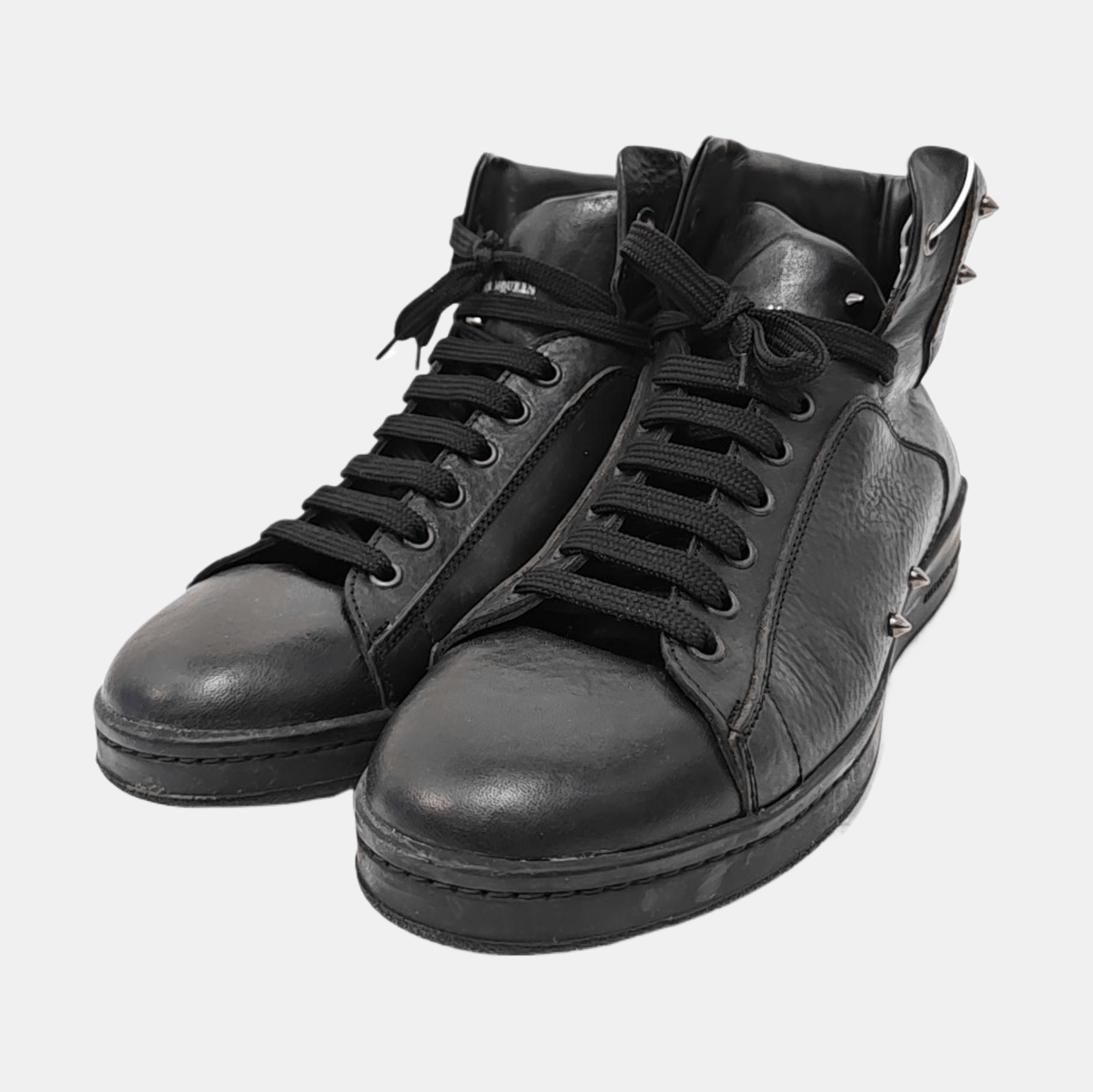 Alexander McQueen Alexander McQueen Studded Leather Hi-Top Sneakers 41 Size US 8 / EU 41 - 2 Thumbnail