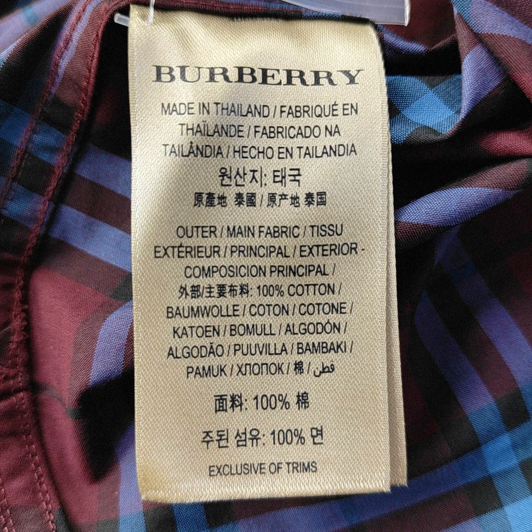 Burberry Burberry Check Cotton Long Sleeve Shirt XXL Size US XXL / EU 58 / 5 - 3 Thumbnail