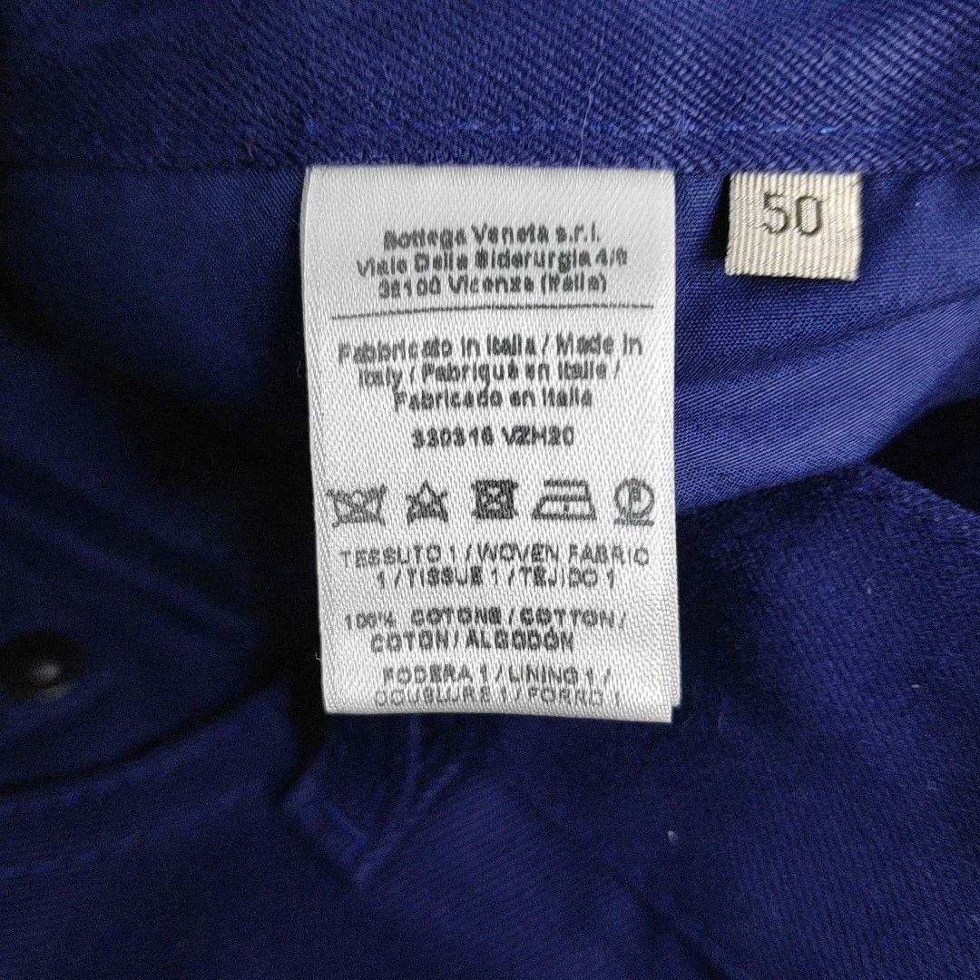 Bottega Veneta Bottega Veneta Blue Cotton Casual Pants Size 34 Size US 34 / EU 50 - 3 Thumbnail