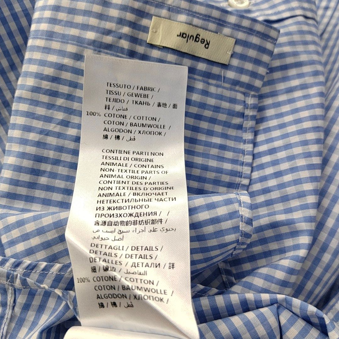 Gucci Gucci Gingham Contrast Collar Shirt Size L Size US L / EU 52-54 / 3 - 3 Thumbnail