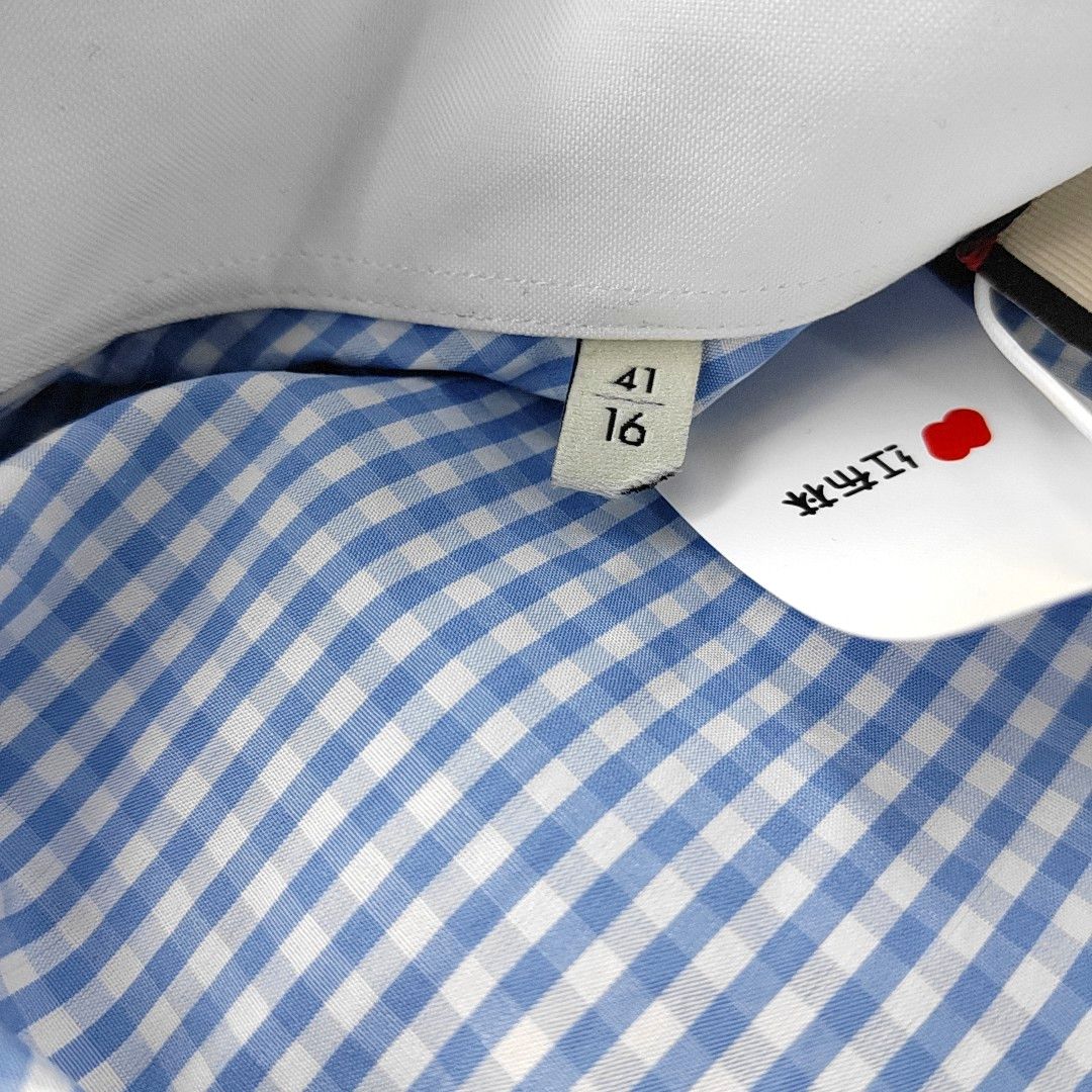 Gucci Gucci Gingham Contrast Collar Shirt Size L Size US L / EU 52-54 / 3 - 7 Thumbnail