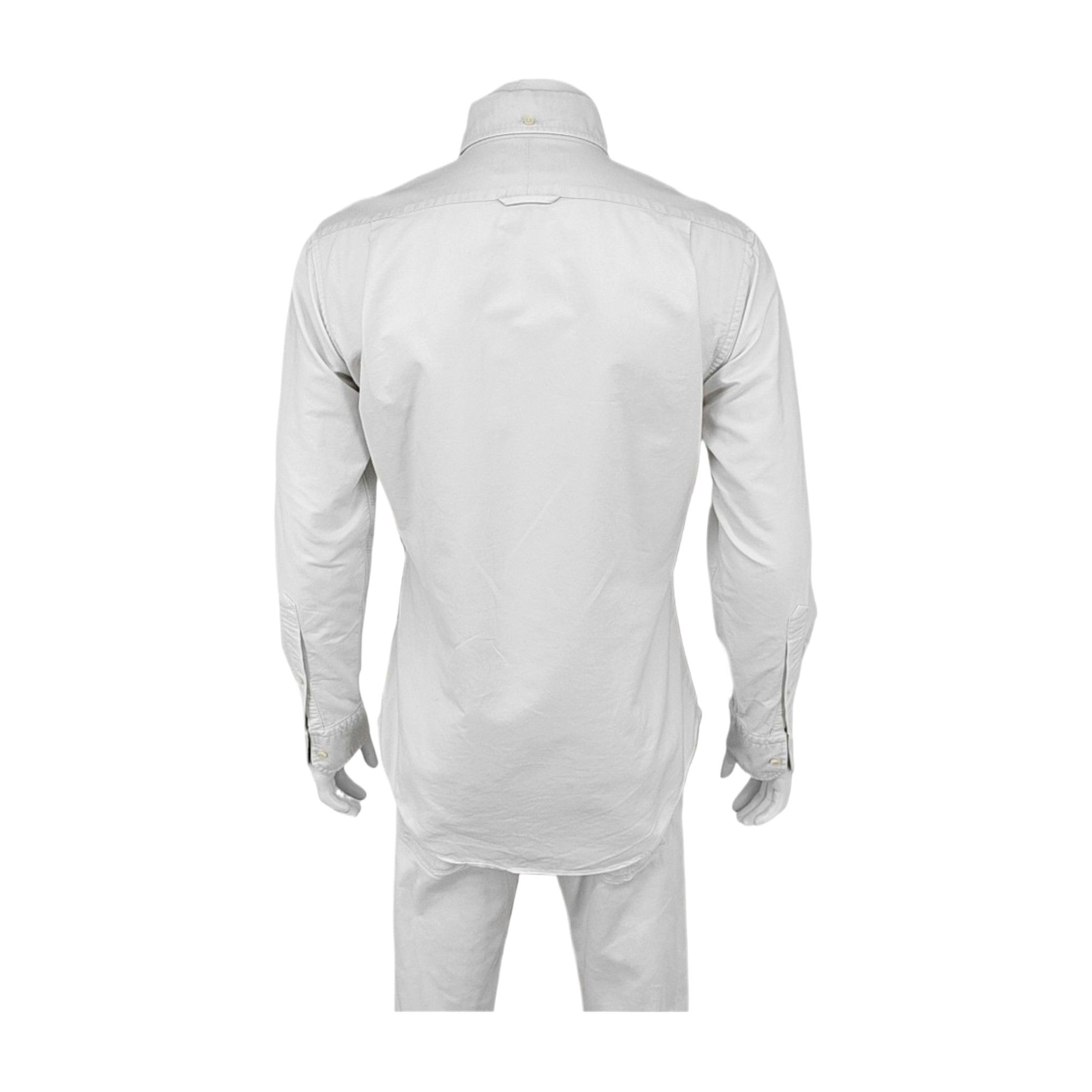 Thom Browne Thom Browne White Cotton Button Down Shirt Size 2 Size US M / EU 48-50 / 2 - 2 Thumbnail