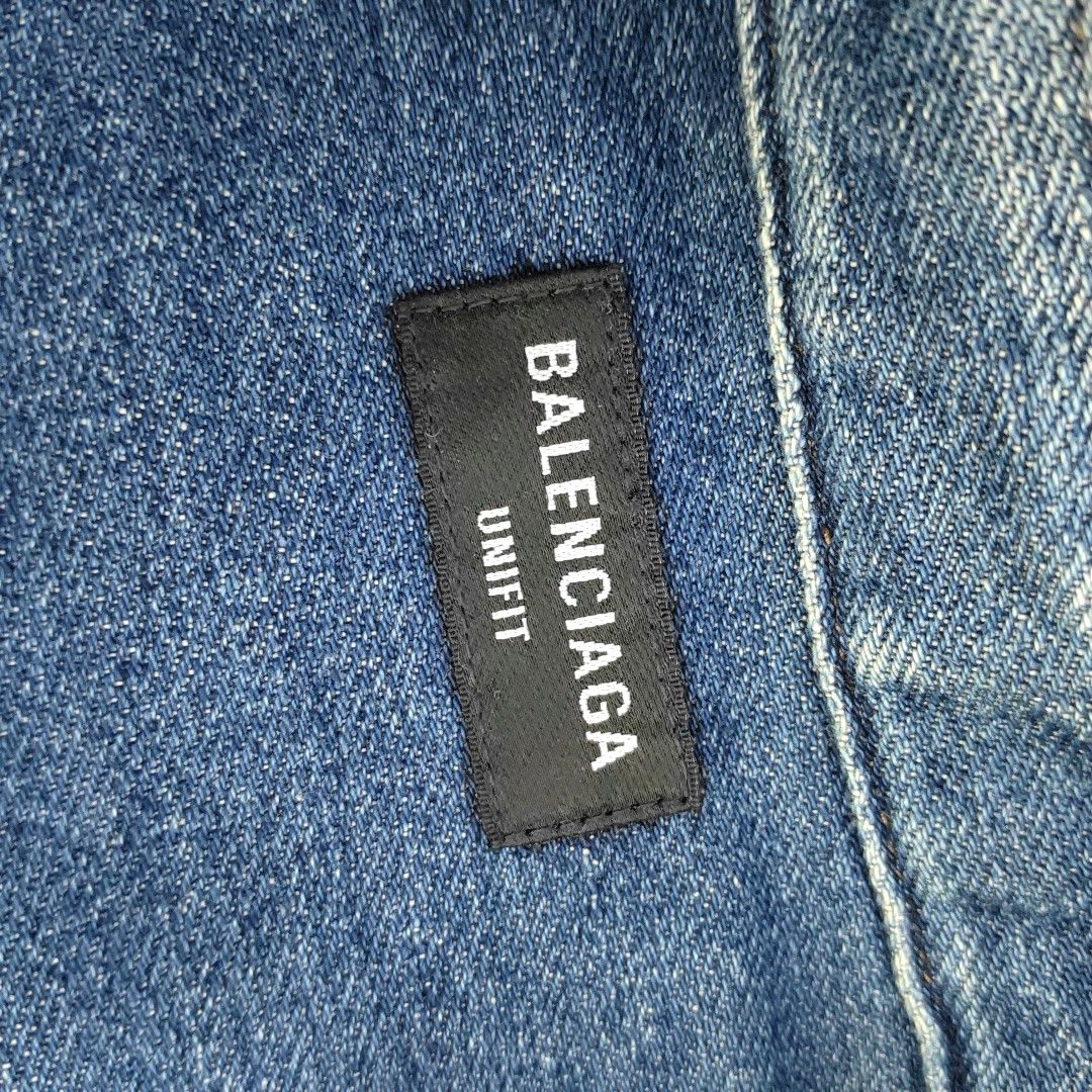 Balenciaga Balenciaga Denim Short Sleeve Shirt Size M Size US M / EU 48-50 / 2 - 6 Thumbnail