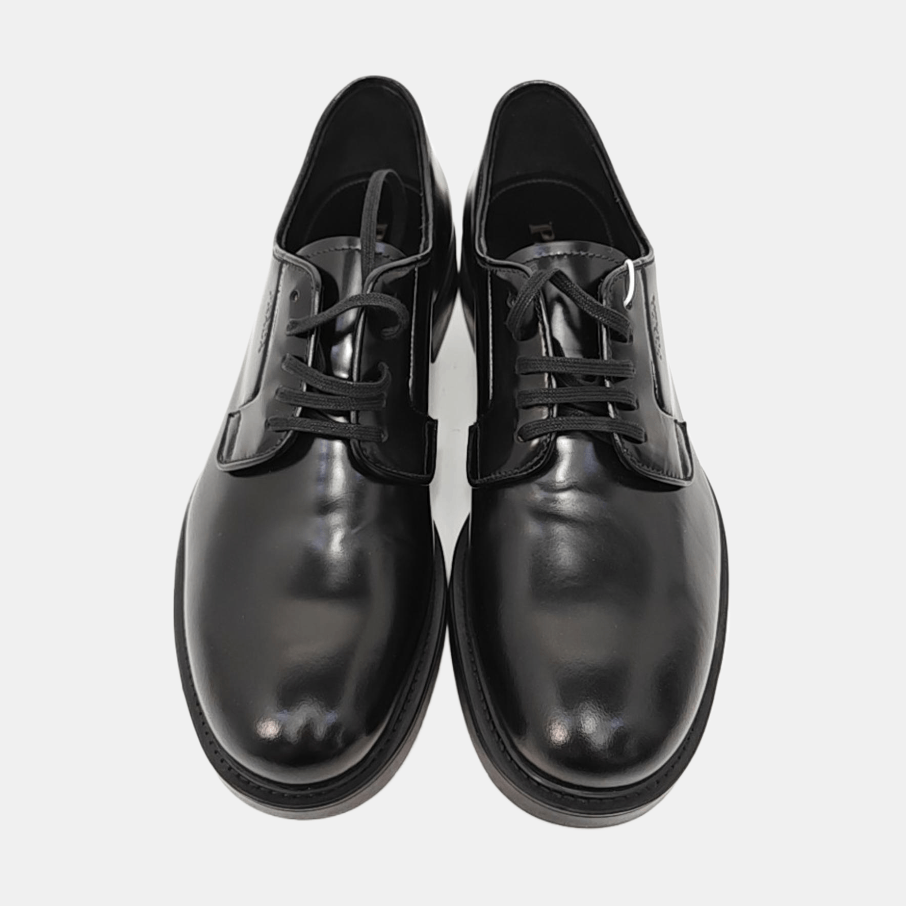 Prada Prada Black Leather Derby Shoes EU 39 Size US 6 / EU 39 - 3 Thumbnail
