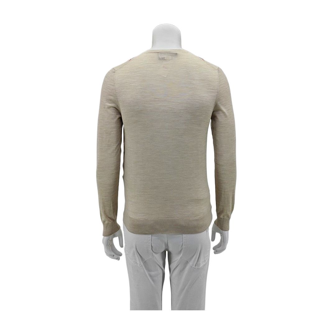 Gucci Gucci GG Bee Pattern Wool V-Neck Sweater XS Size US XS / EU 42 / 0 - 2 Thumbnail