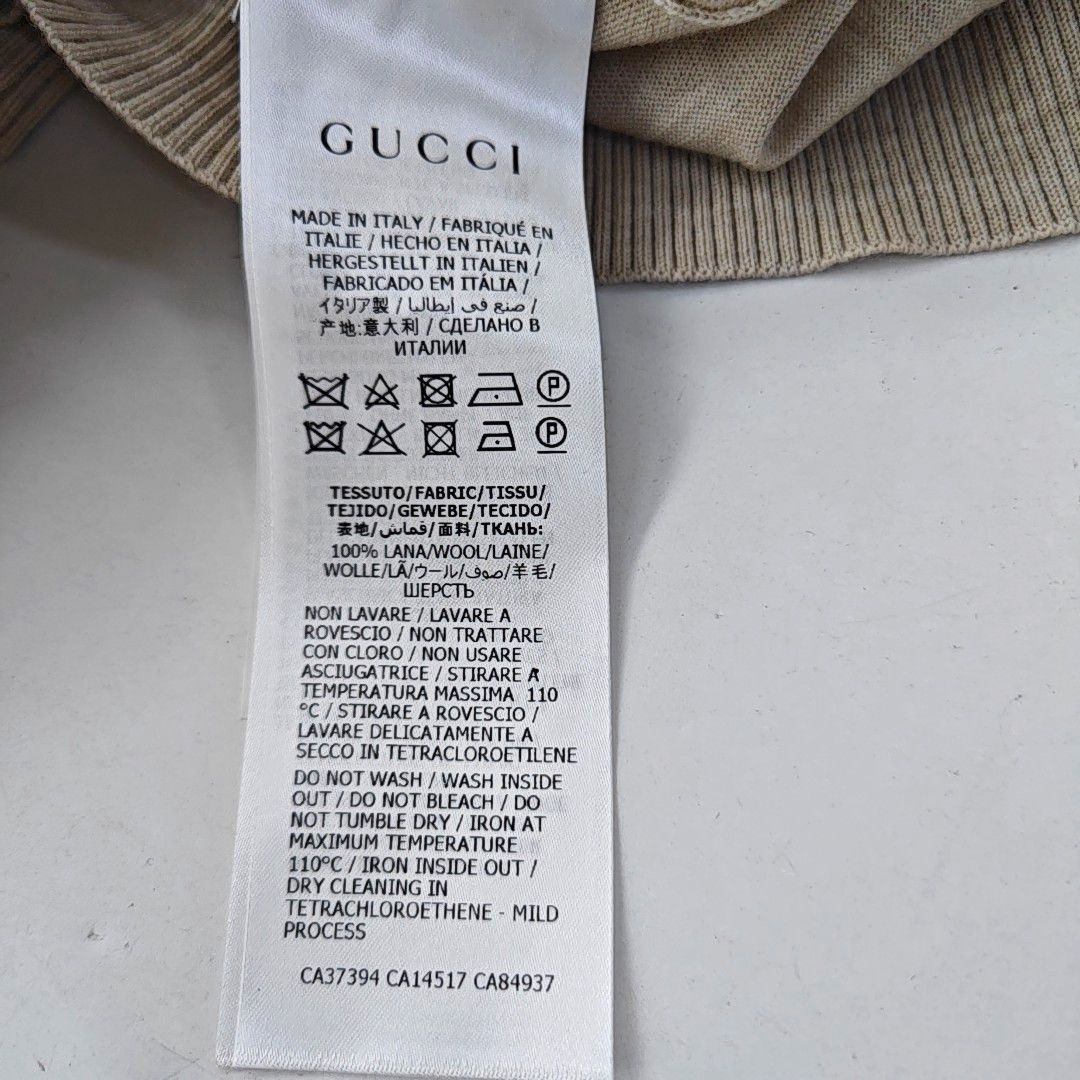 Gucci Gucci GG Bee Pattern Wool V-Neck Sweater XS Size US XS / EU 42 / 0 - 3 Thumbnail