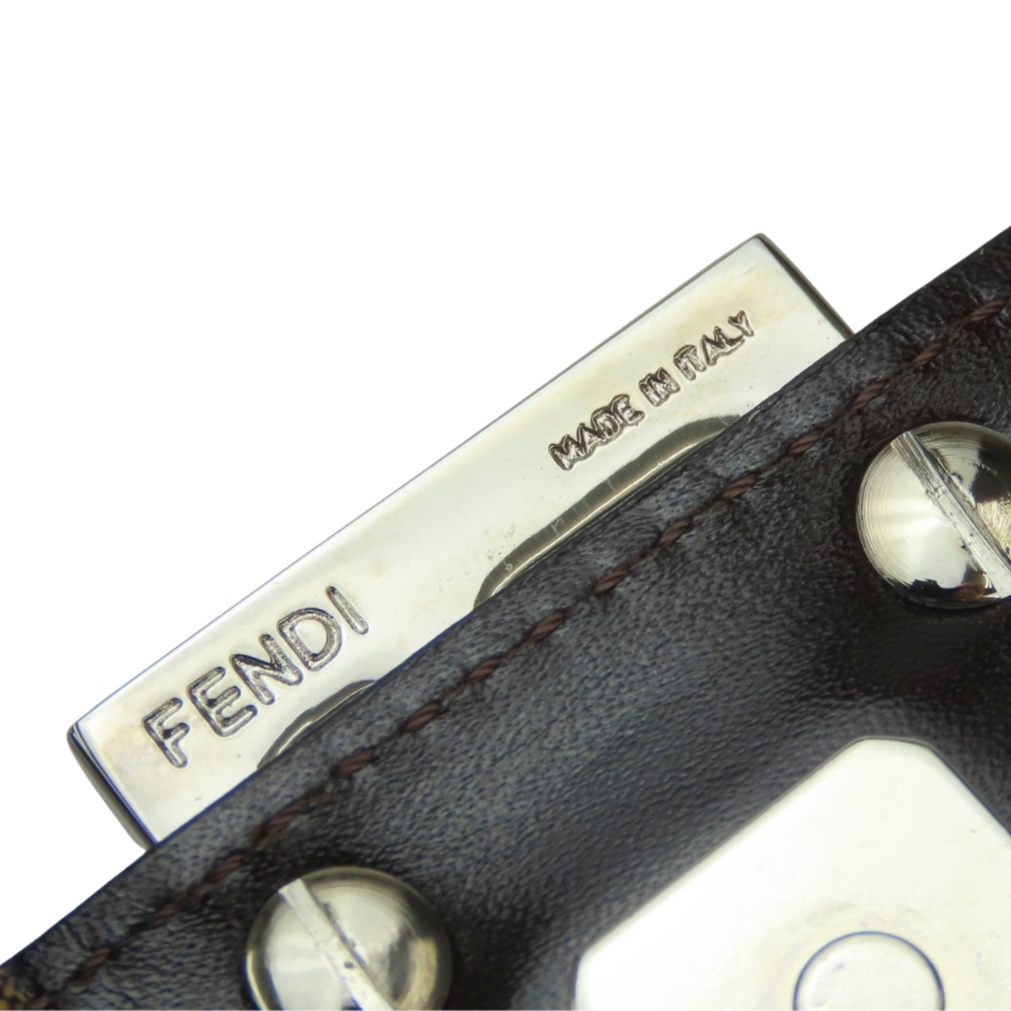 Fendi Fendi Mamma Bucket Handbag 26424 Canvas Leather Brown Black Zucca Pattern Women's FENDI Size ONE SIZE - 19 Thumbnail