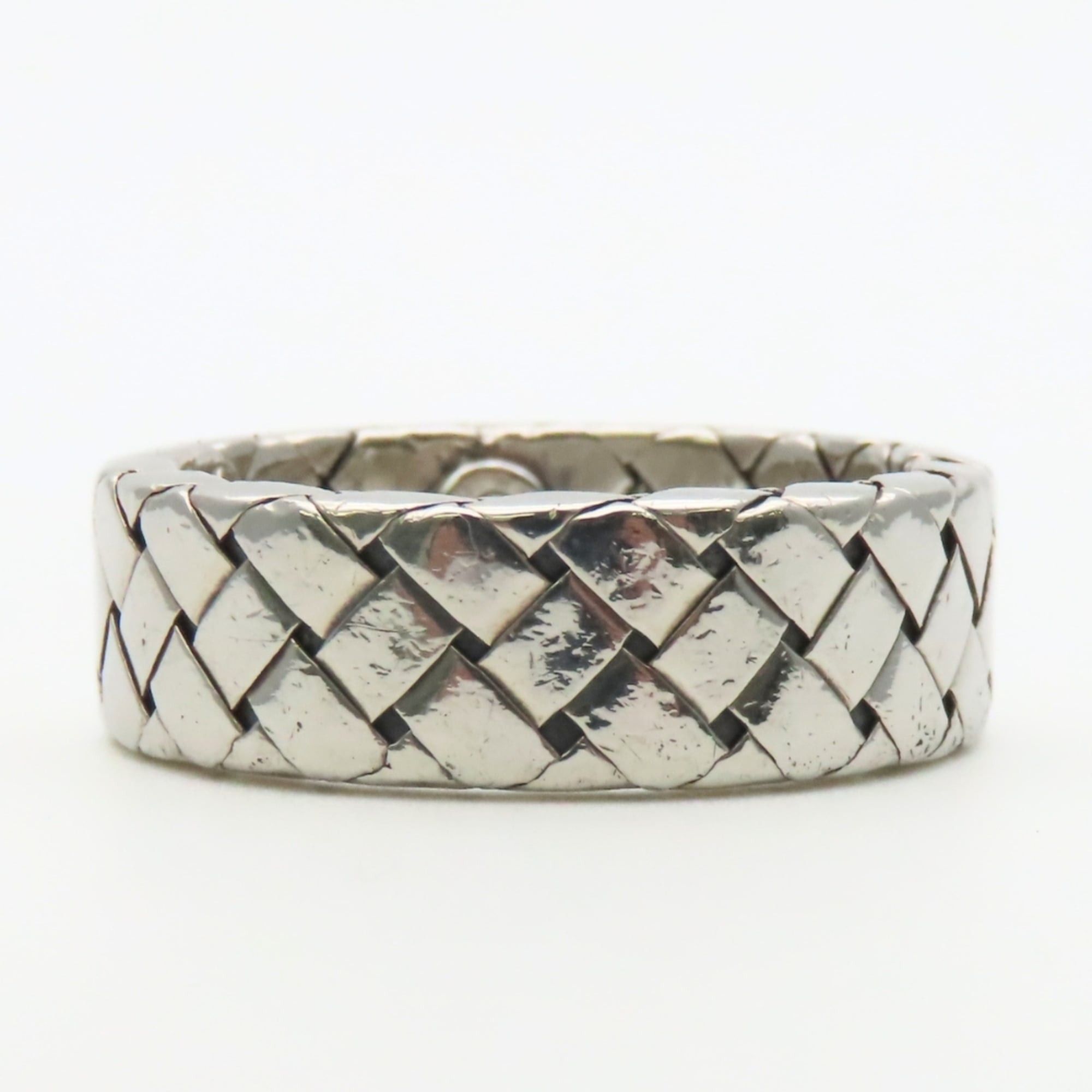 Bottega Veneta Bottega Veneta ring, Intrecciato design, SV925, approximately 10.0g, men's. Size ONE SIZE - 3 Thumbnail