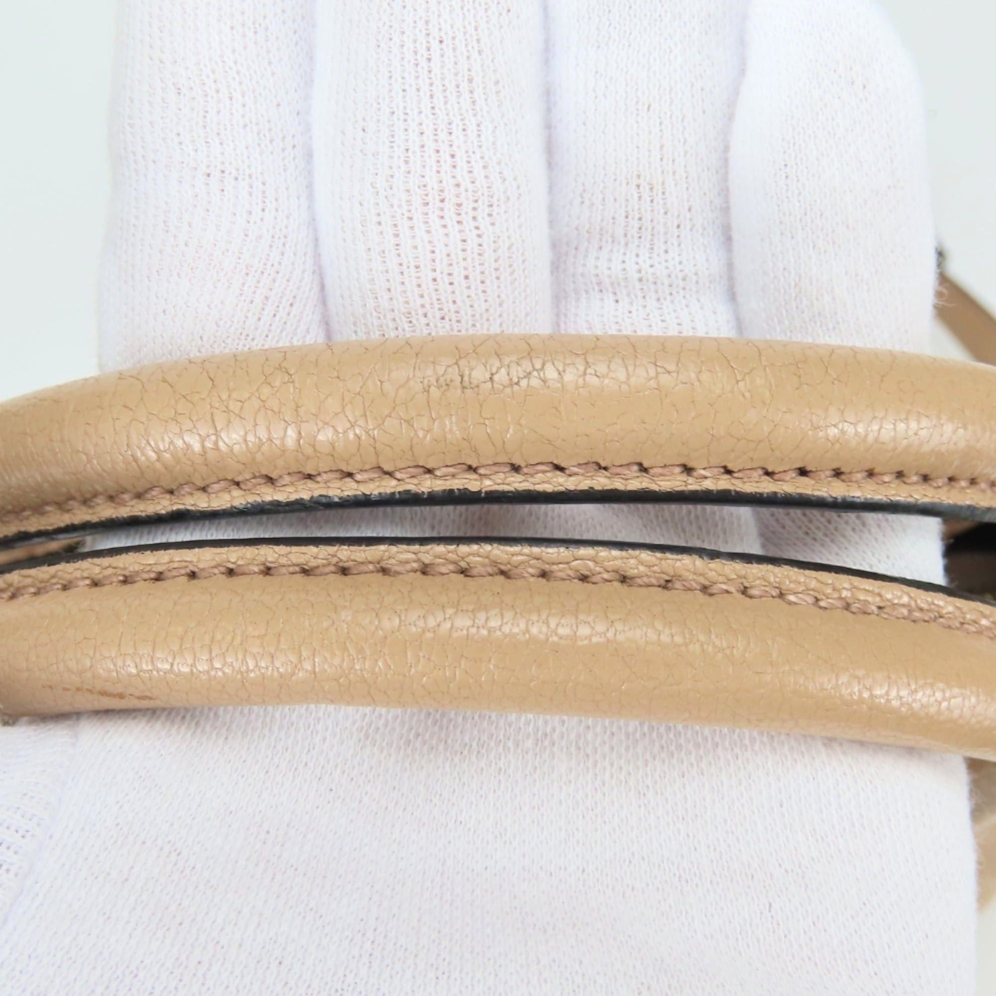 Miu Miu Miu Miu Miu Madras 5BG143 Leather Cameo Pink Beige Handbag, 2-Way Shoulder Bag for Women Size ONE SIZE - 17 Thumbnail