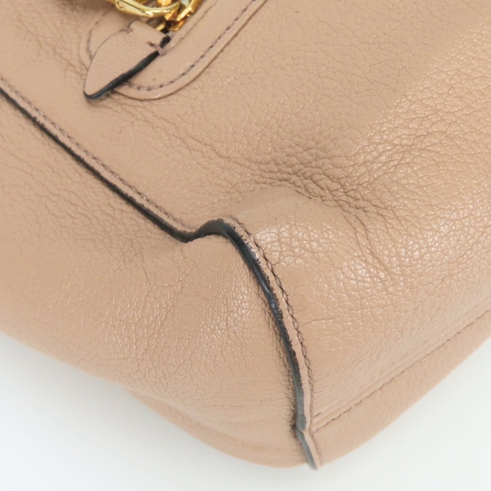 Miu Miu Miu Miu Miu Madras 5BG143 Leather Cameo Pink Beige Handbag, 2-Way Shoulder Bag for Women Size ONE SIZE - 7 Thumbnail