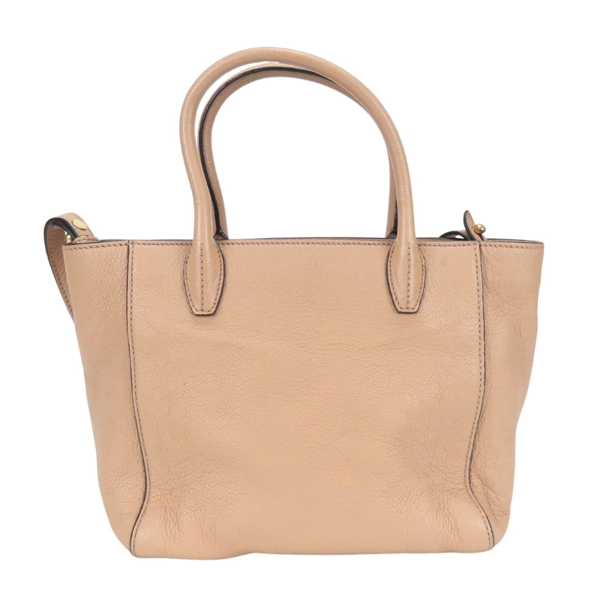 Miu Miu Miu Miu Miu Madras 5BG143 Leather Cameo Pink Beige Handbag, 2-Way Shoulder Bag for Women Size ONE SIZE - 5 Thumbnail