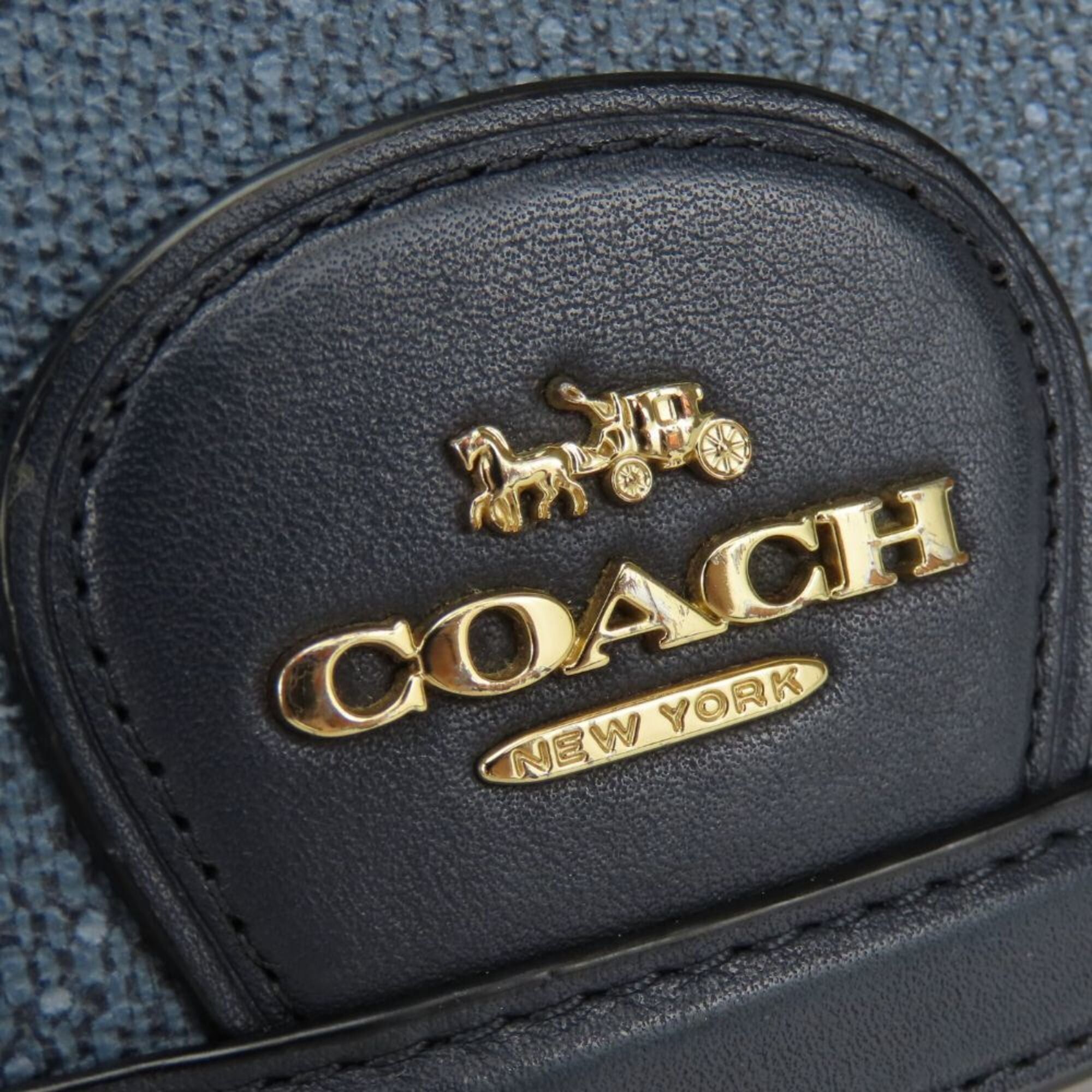 Coach Coach Shoulder Bag Horse & Carriage C4059 Navy Blue Compact Women's COACH Size ONE SIZE - 6 Thumbnail