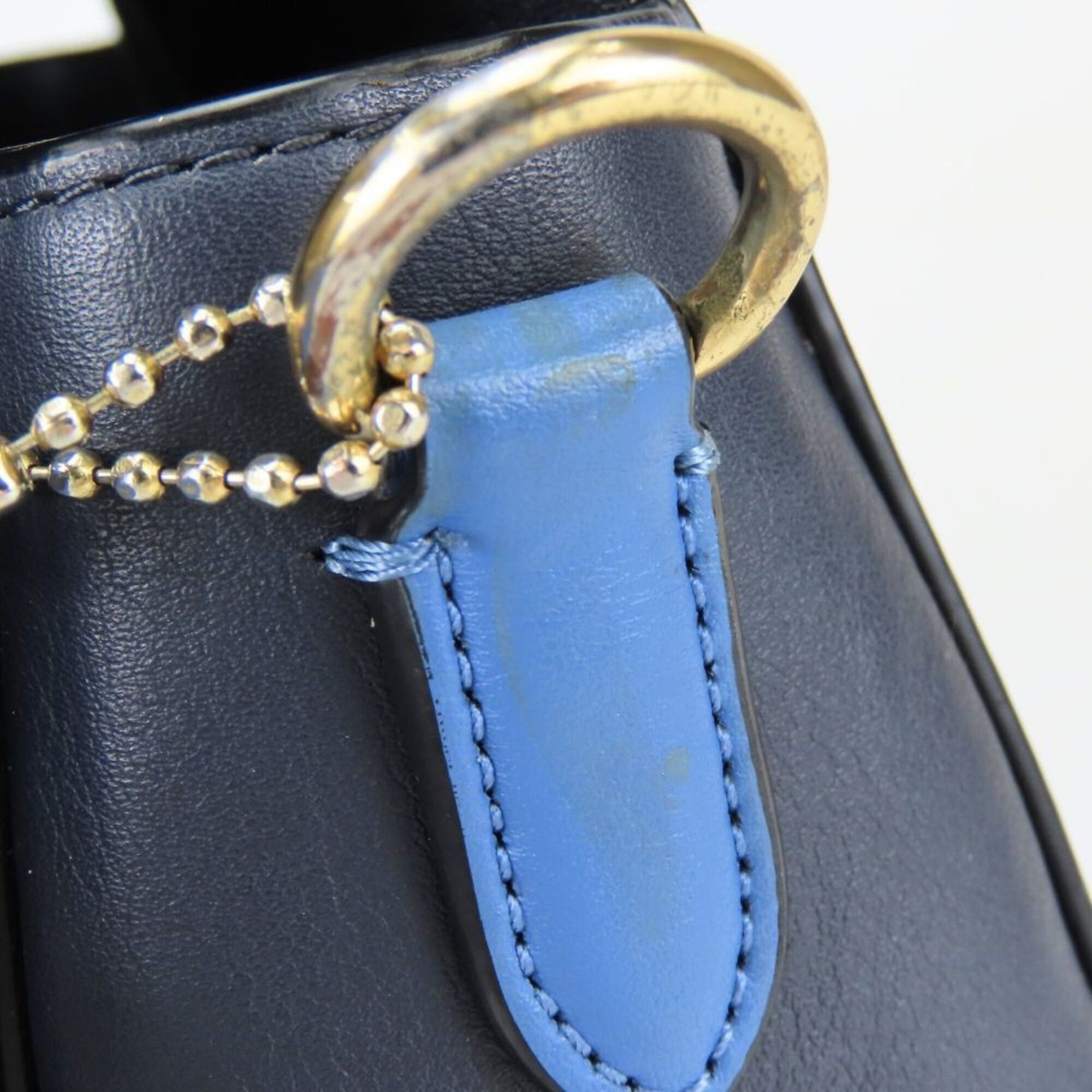 Coach Coach Shoulder Bag Horse & Carriage C4059 Navy Blue Compact Women's COACH Size ONE SIZE - 9 Thumbnail