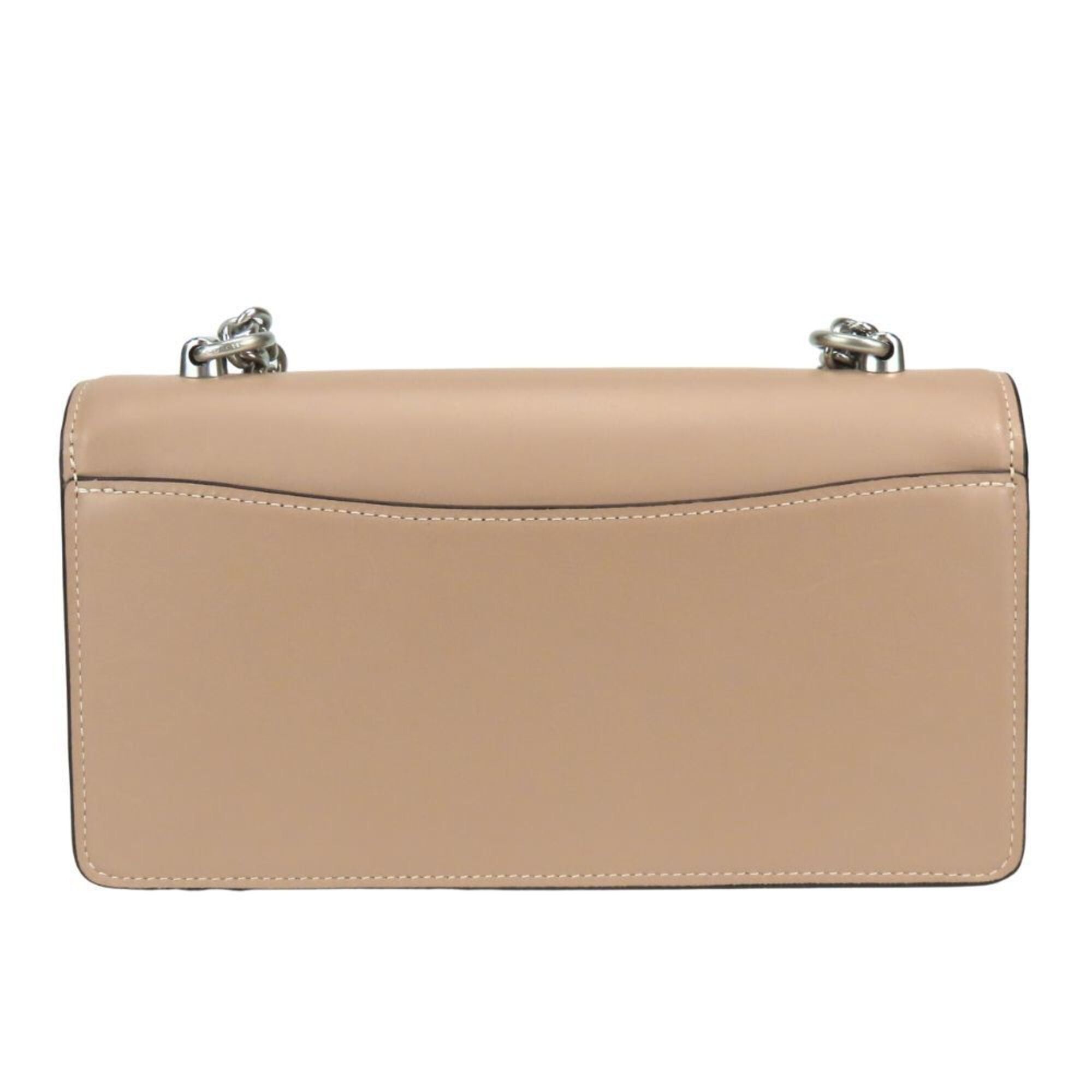 Coach Coach Shoulder Bag CP008 Leather Beige Hardware Chain Women's COACH Size ONE SIZE - 4 Thumbnail