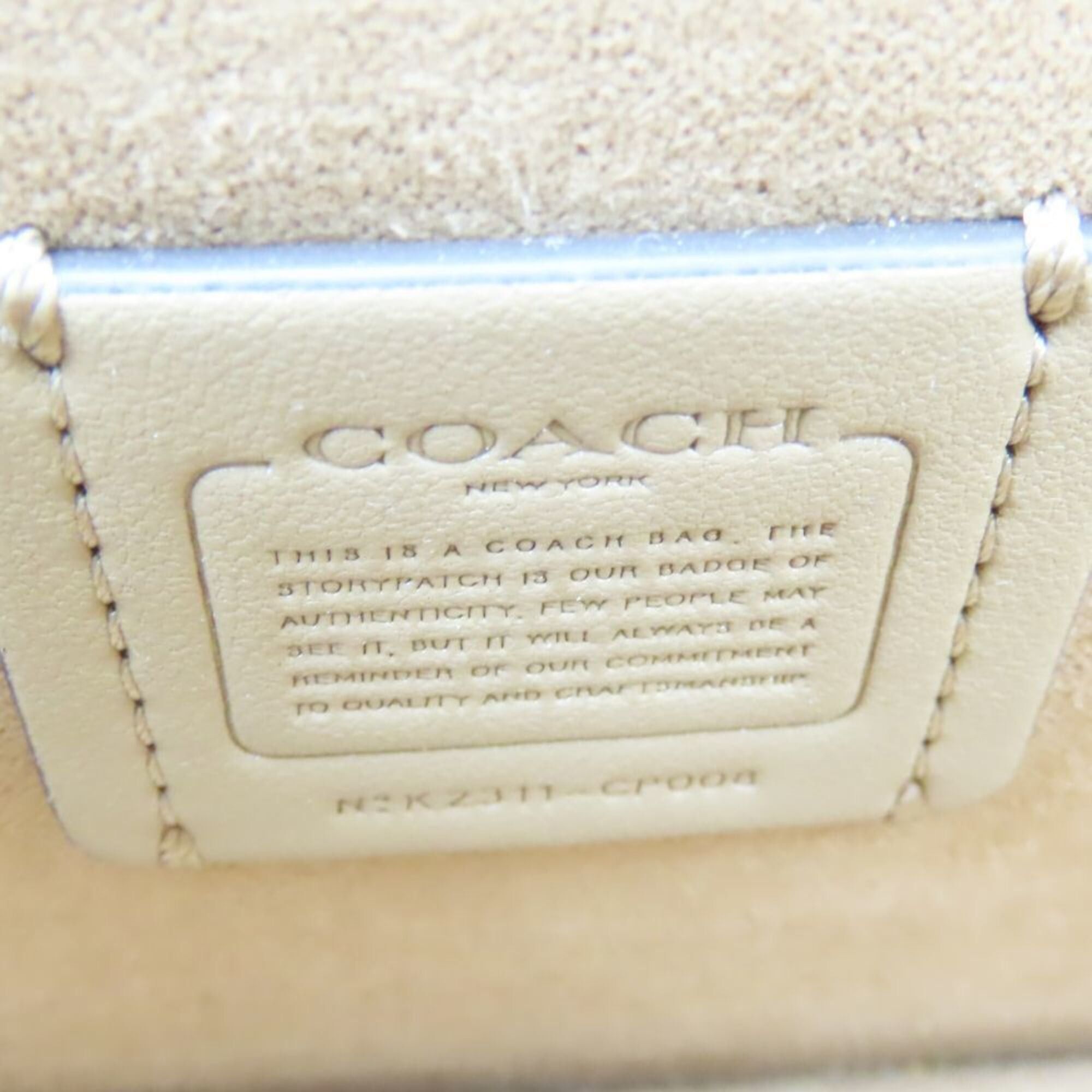 Coach Coach Shoulder Bag CP008 Leather Beige Hardware Chain Women's COACH Size ONE SIZE - 14 Thumbnail