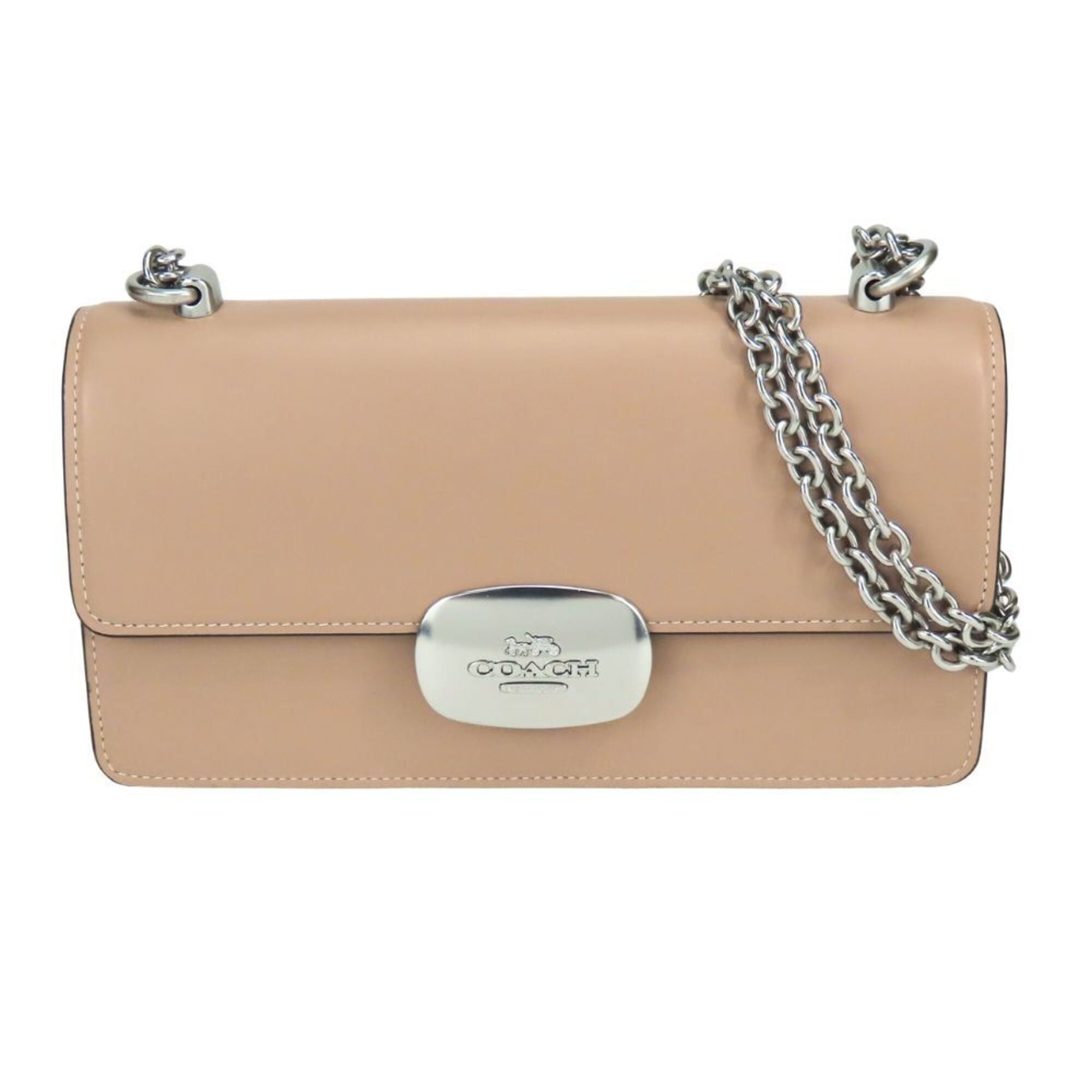 Coach Coach Shoulder Bag CP008 Leather Beige Hardware Chain Women's COACH Size ONE SIZE - 2 Thumbnail