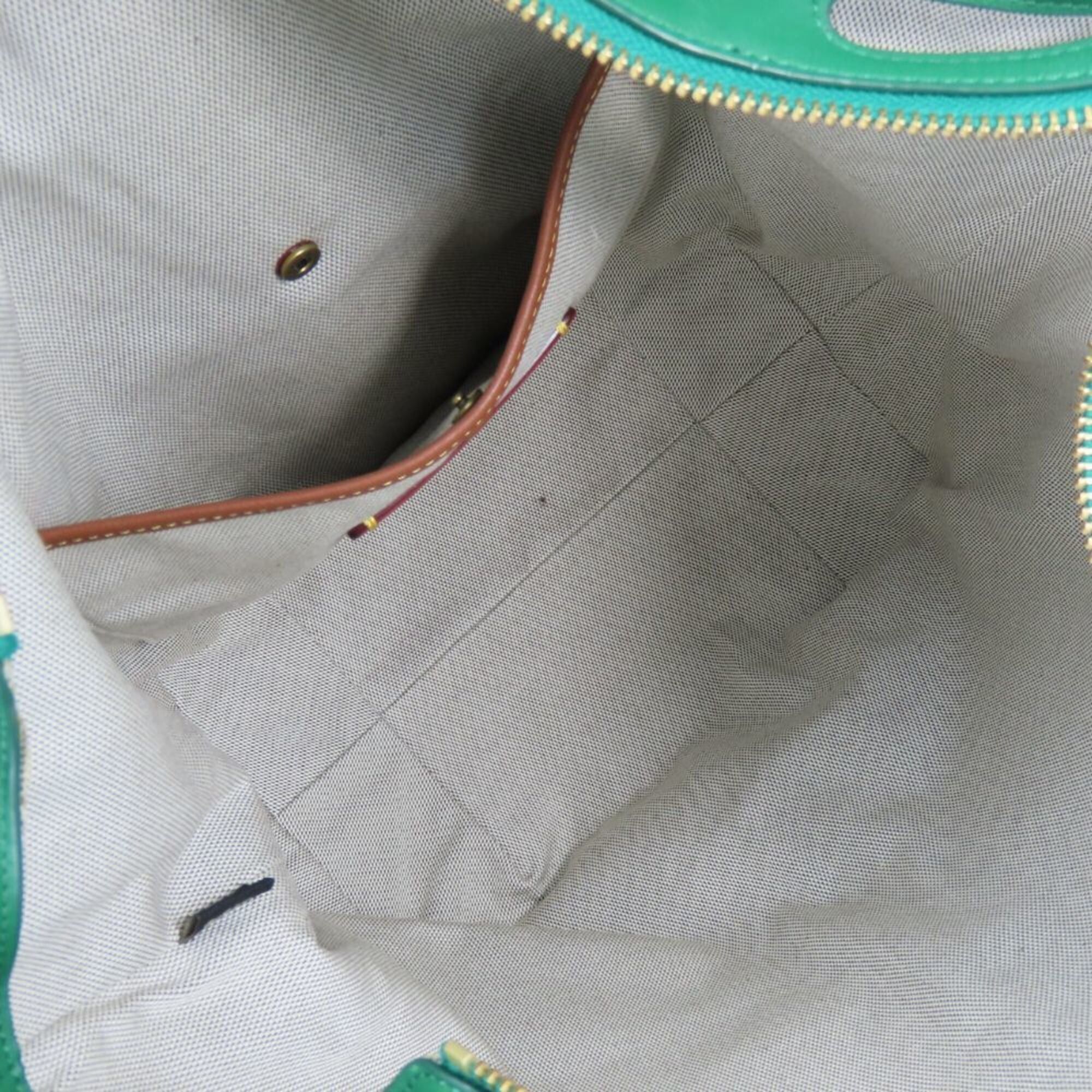 Coach Coach Tote Bag, Bicolor, C2594, Leather, Green/Gray, Women's, COACH Size ONE SIZE - 16 Thumbnail