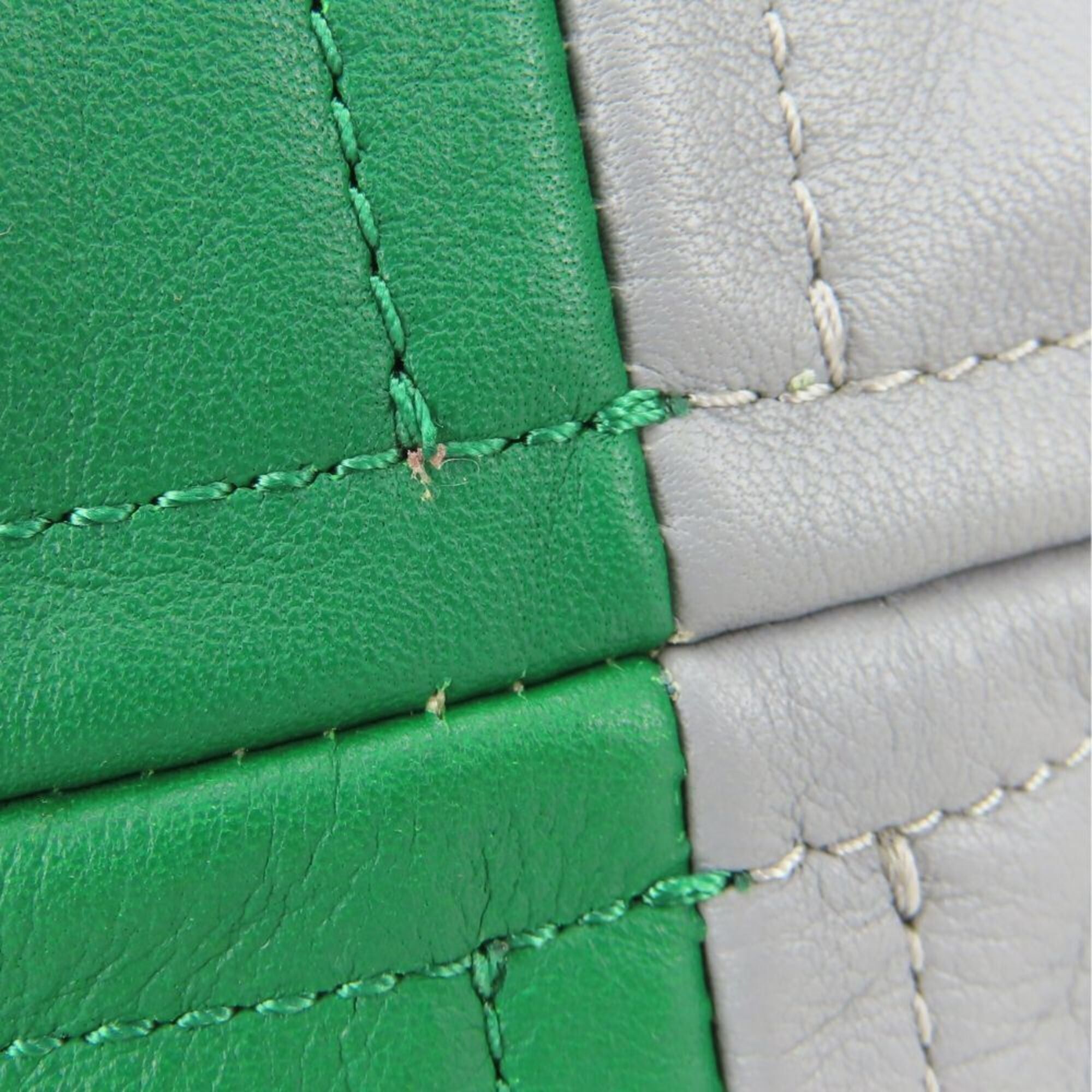 Coach Coach Tote Bag, Bicolor, C2594, Leather, Green/Gray, Women's, COACH Size ONE SIZE - 10 Thumbnail