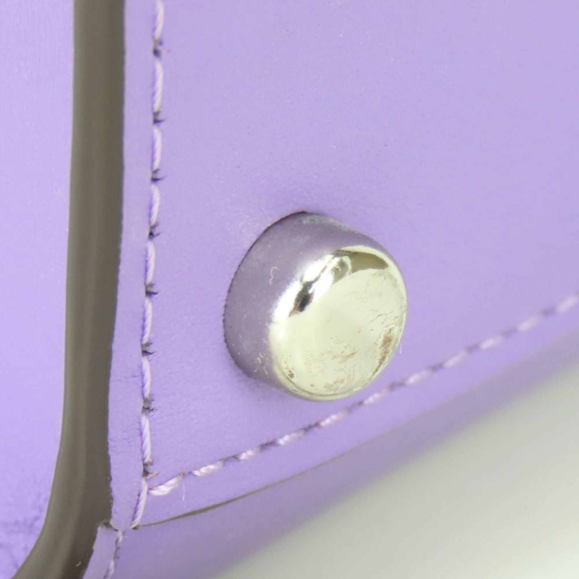 Coach Coach Mini Handbag CO974 Leather Purple 2-Way Shoulder Compact Women's COACH Size ONE SIZE - 14 Thumbnail