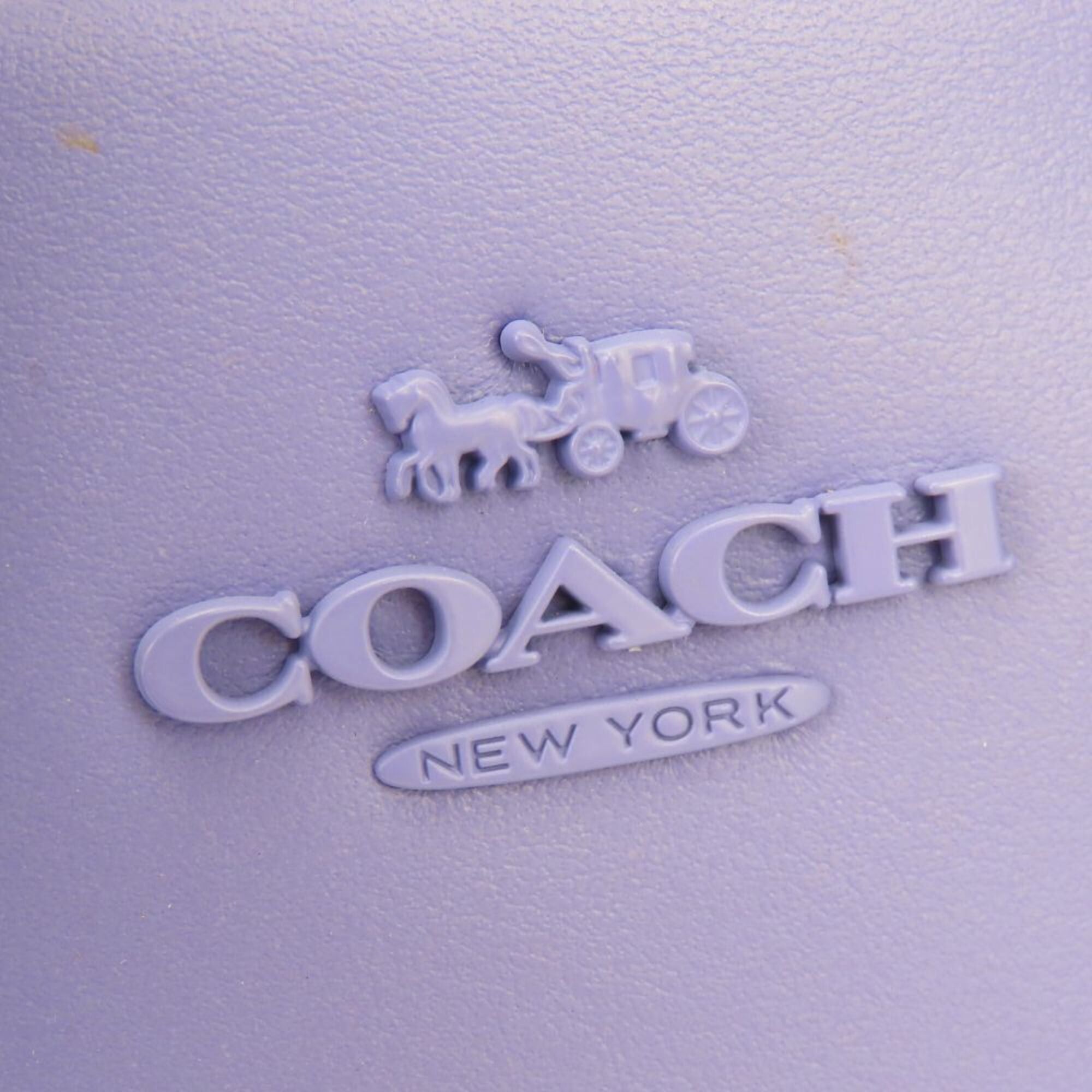 Coach Coach Mini Handbag CO974 Leather Purple 2-Way Shoulder Compact Women's COACH Size ONE SIZE - 6 Thumbnail