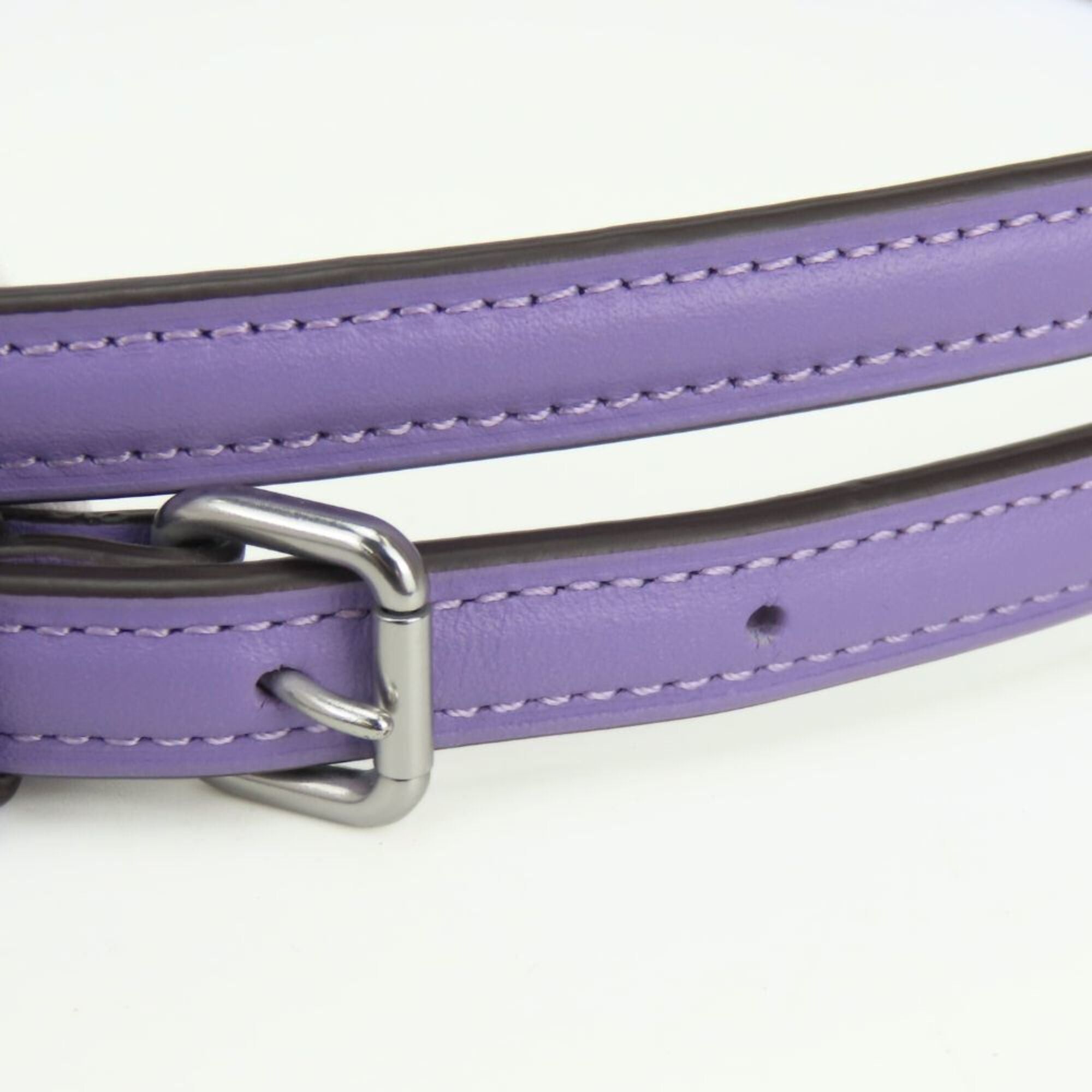 Coach Coach Mini Handbag CO974 Leather Purple 2-Way Shoulder Compact Women's COACH Size ONE SIZE - 9 Thumbnail