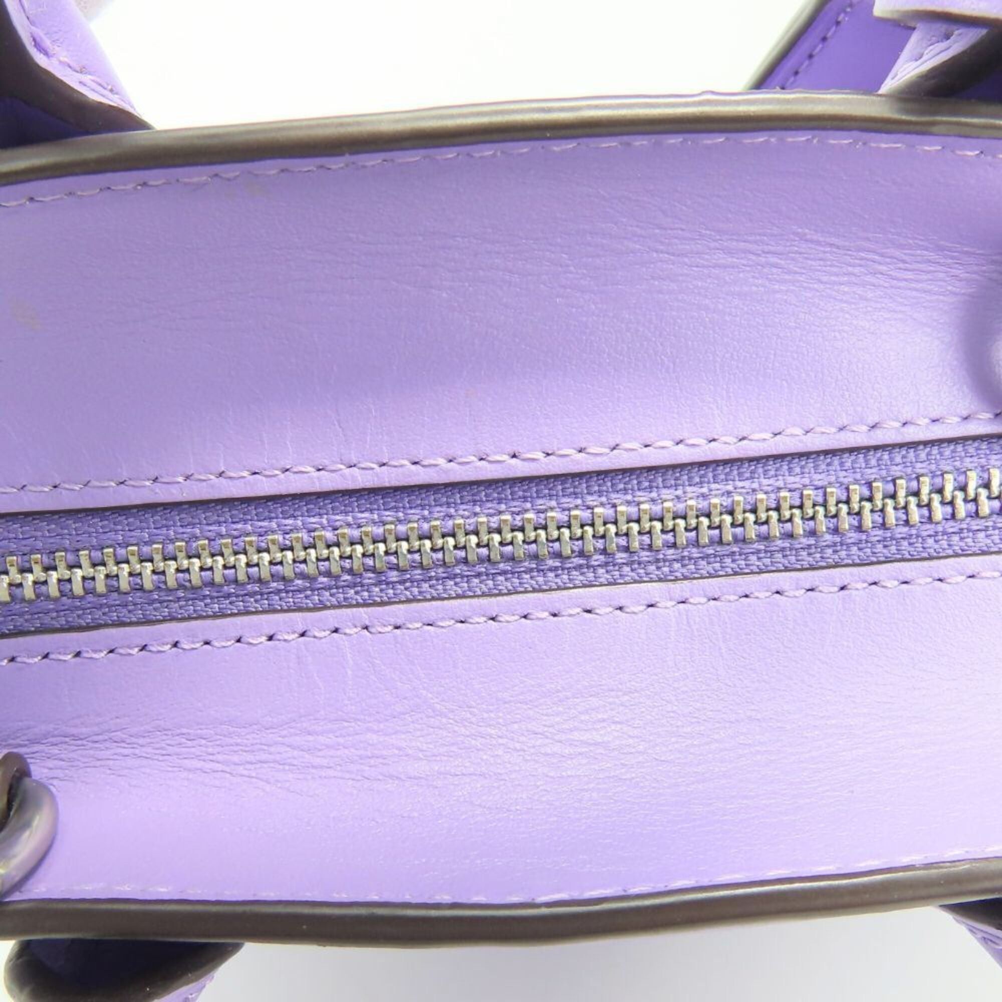 Coach Coach Mini Handbag CO974 Leather Purple 2-Way Shoulder Compact Women's COACH Size ONE SIZE - 12 Thumbnail