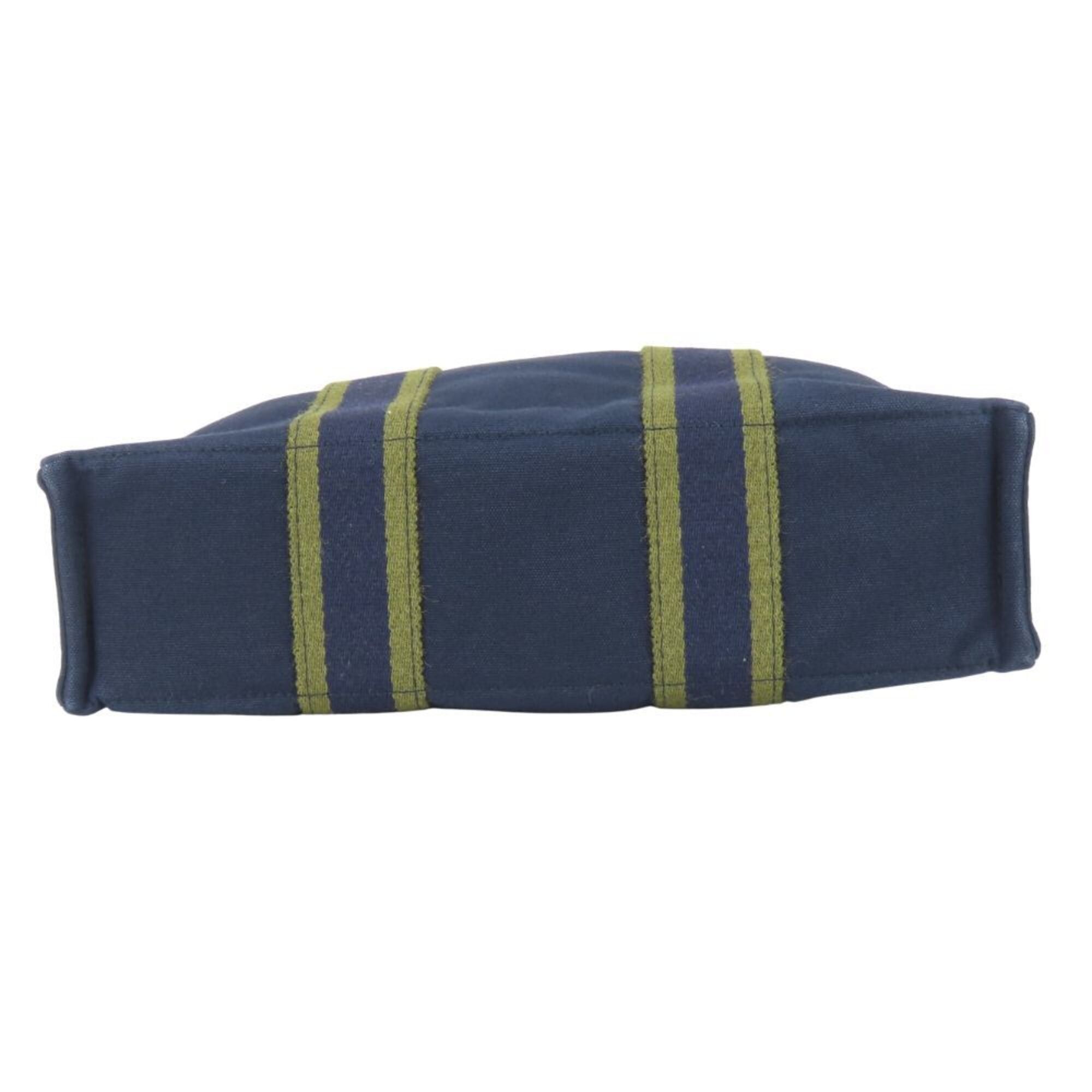Hermes Hermes Fourre-Tout PM Canvas Tote Bag, Navy Olive, Women's Size ONE SIZE - 5 Thumbnail