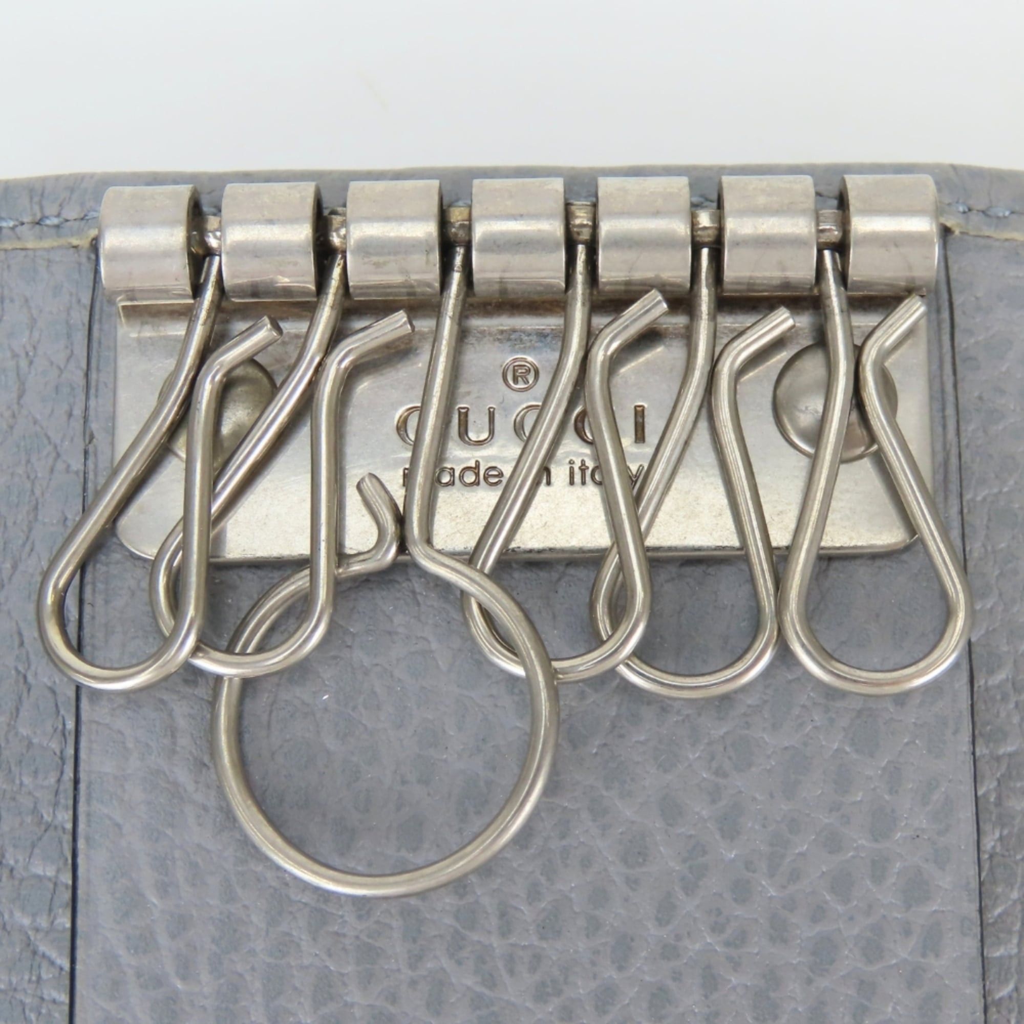 Gucci Gucci GG Marmont Key Case 456118 Leather Gray 6-Key Holder for Women GUCCI Size ONE SIZE - 21 Thumbnail