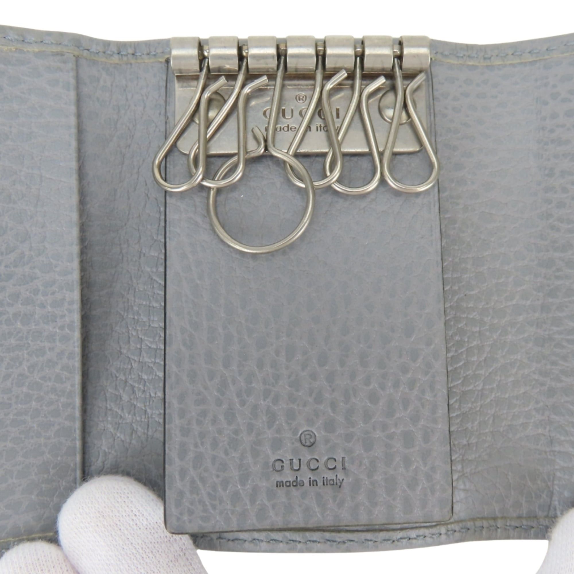 Gucci Gucci GG Marmont Key Case 456118 Leather Gray 6-Key Holder for Women GUCCI Size ONE SIZE - 20 Thumbnail