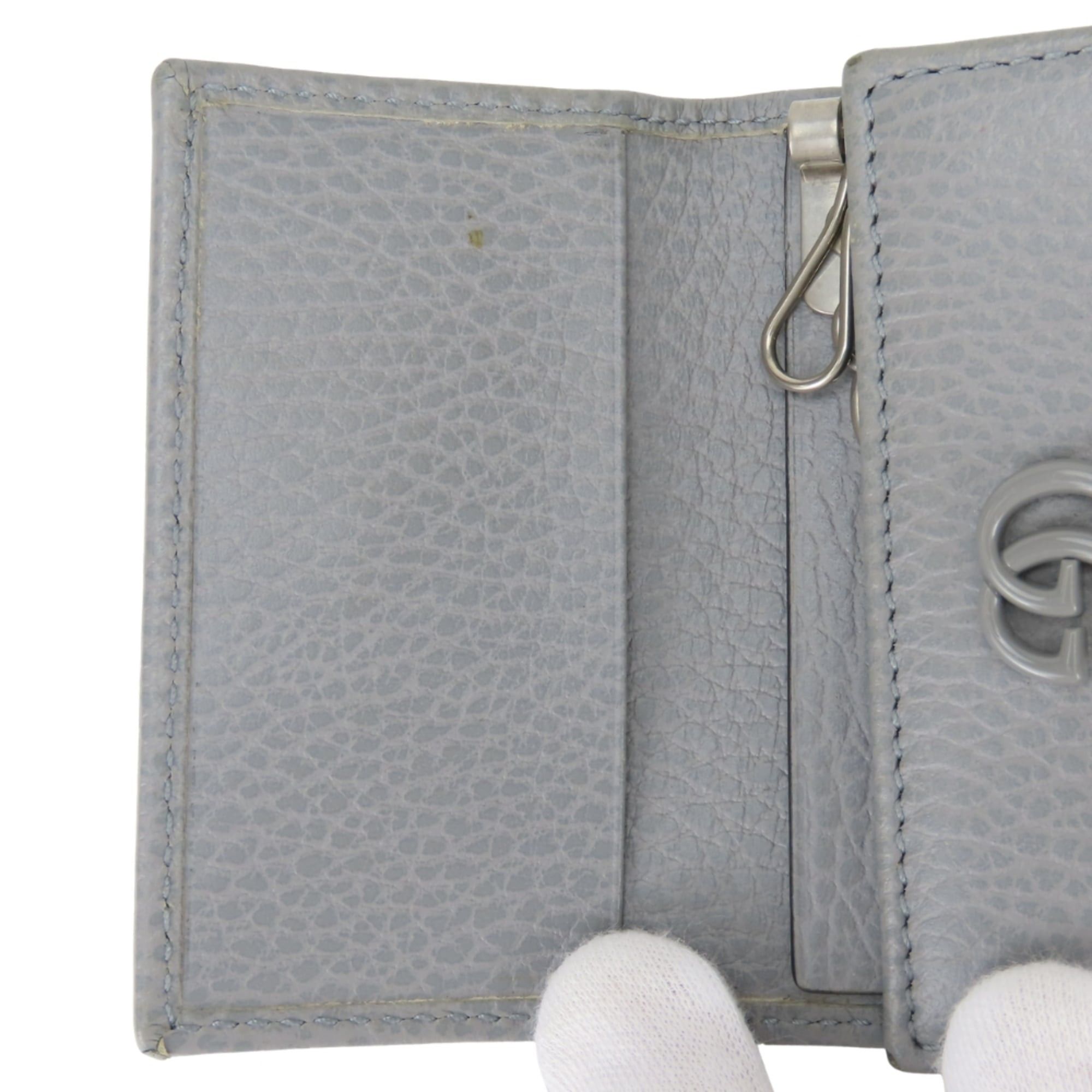 Gucci Gucci GG Marmont Key Case 456118 Leather Gray 6-Key Holder for Women GUCCI Size ONE SIZE - 16 Thumbnail